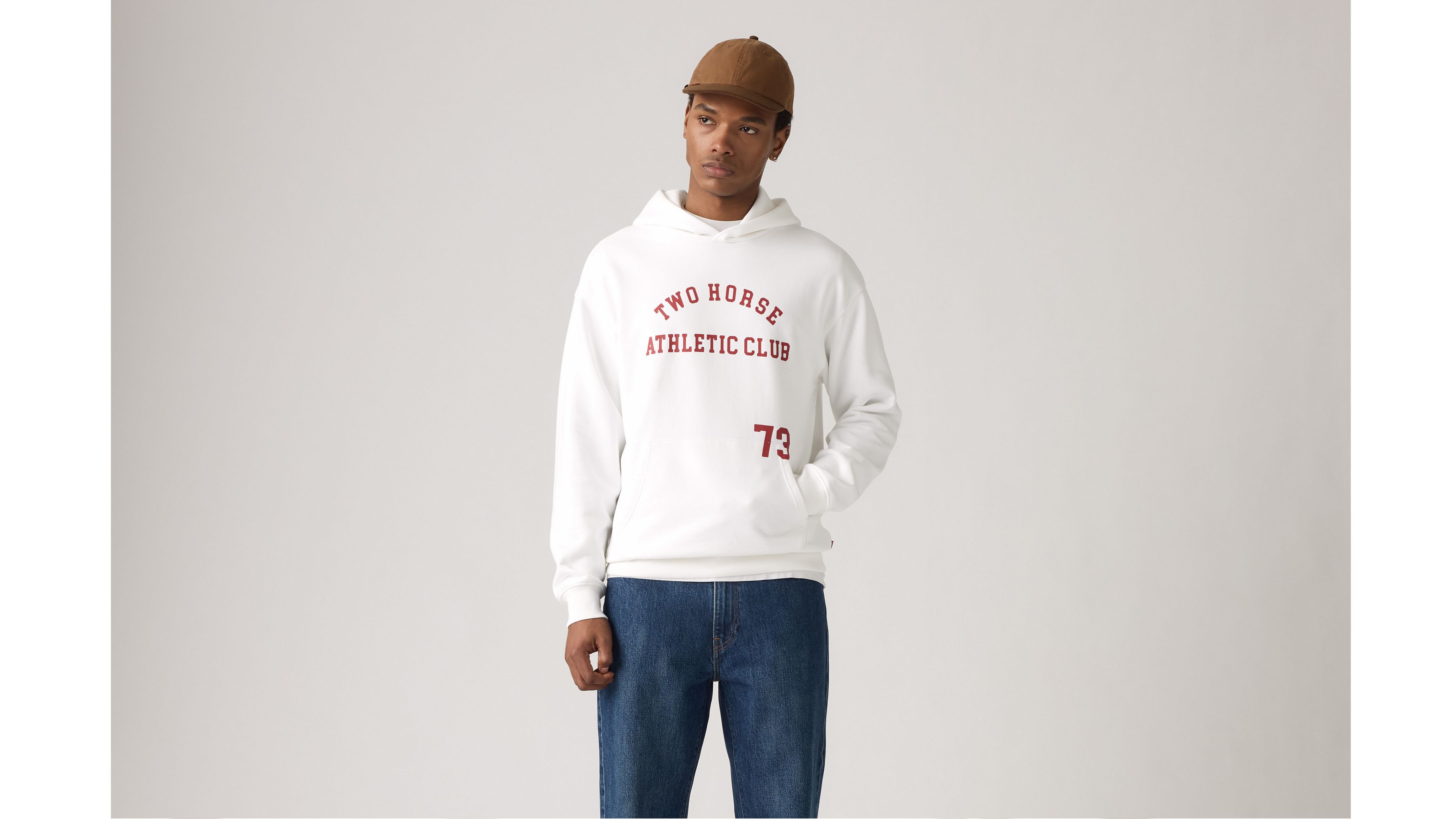 Two Horse Boxy Hoodie Sweatshirt