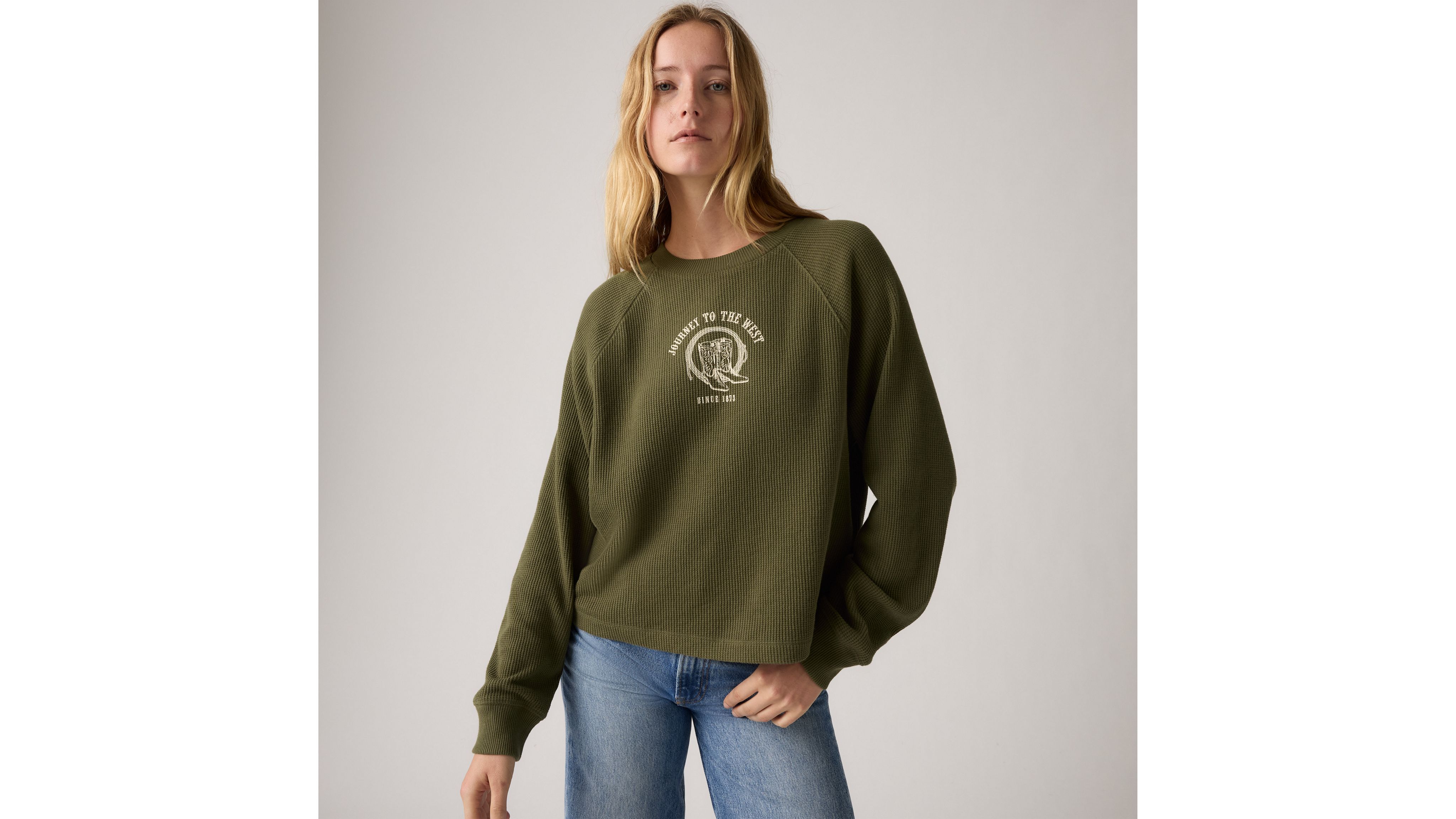 Levi's Graphic Lassen Crewneck In Green