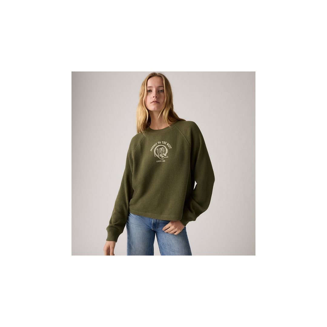 Levi's Graphic Lassen Crewneck In Green