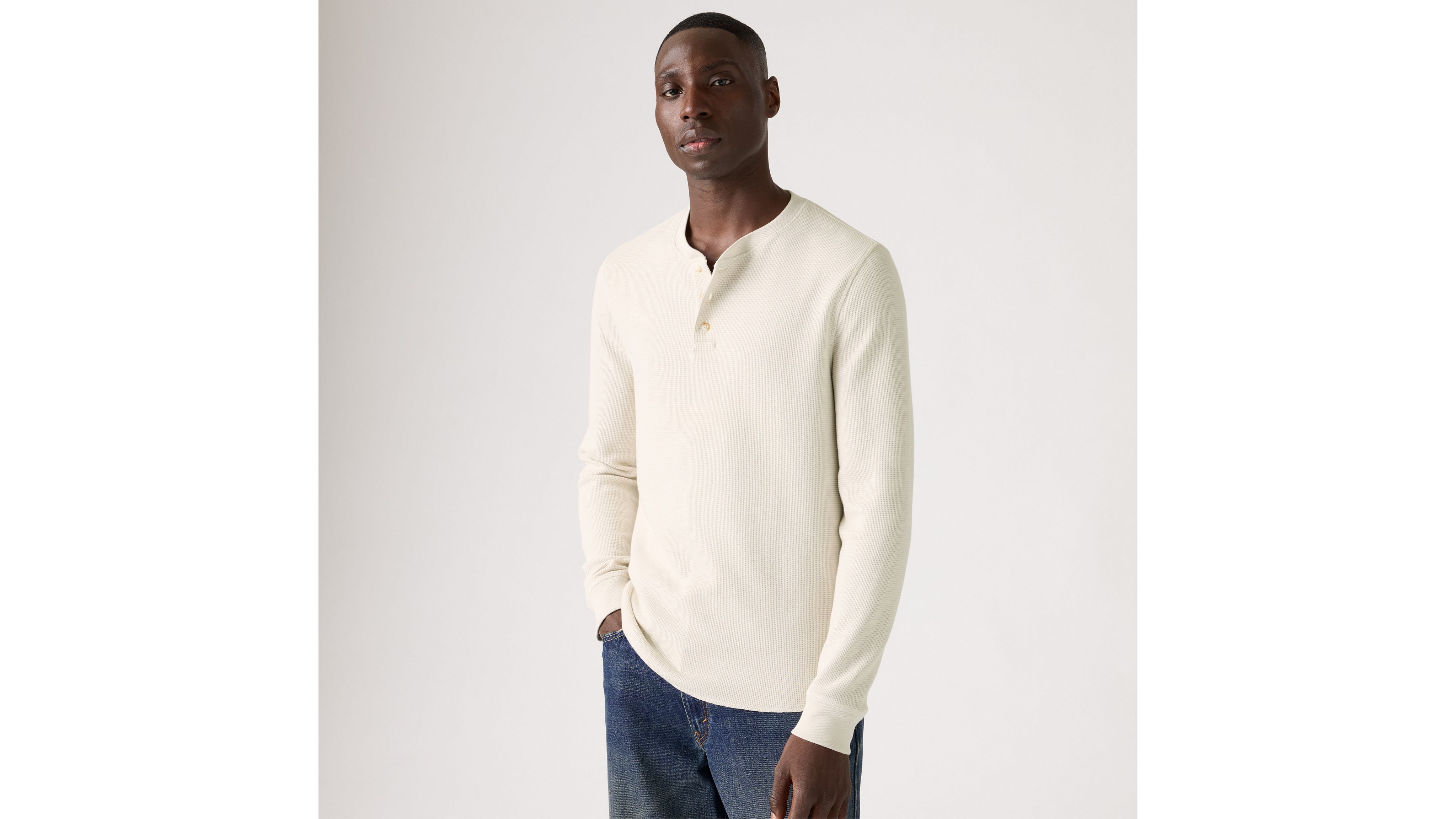 Levi's Long-sleeve Dry Goods Henley In White