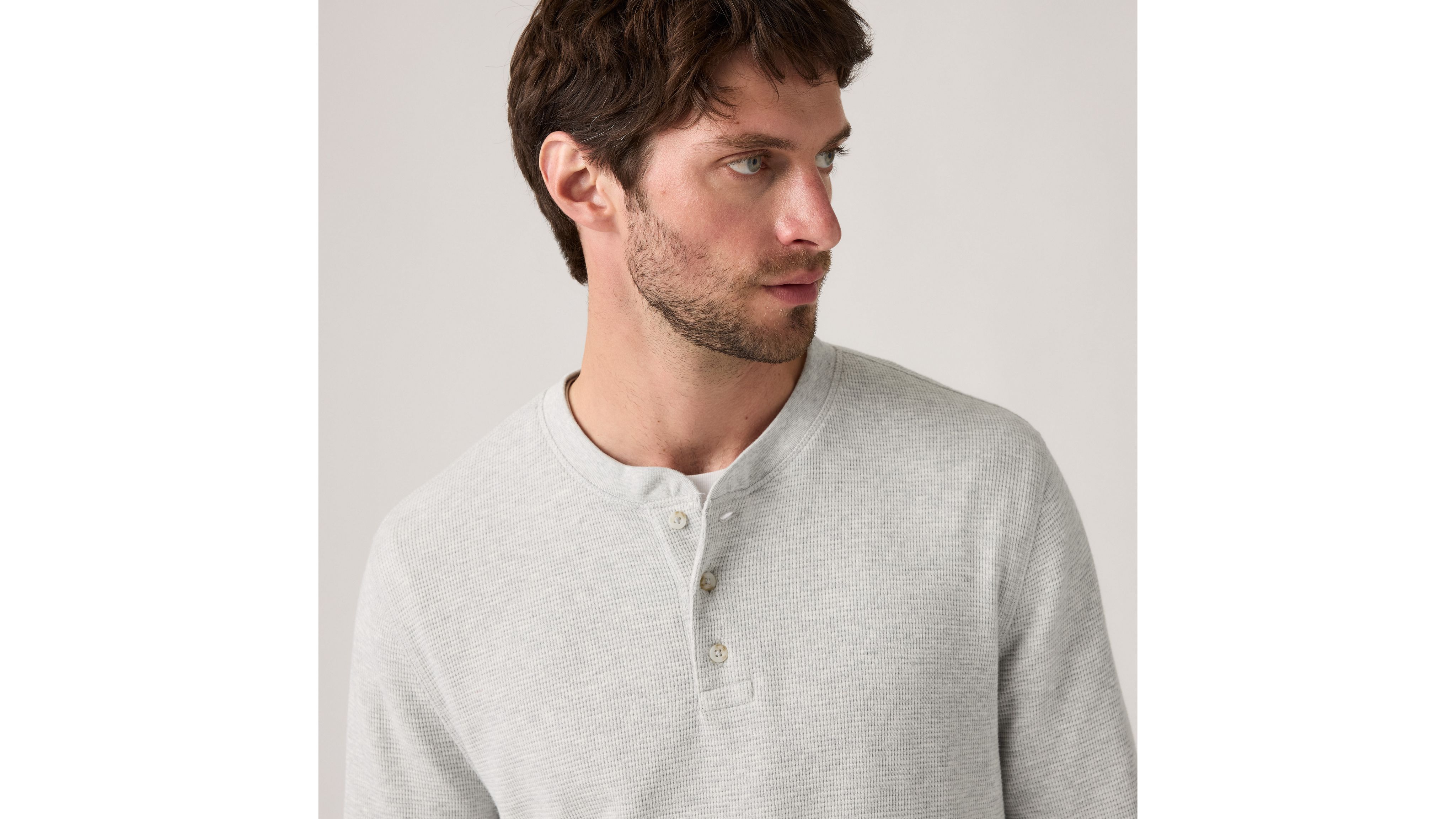 Levi's Long-sleeve Dry Goods Henley In Metallic