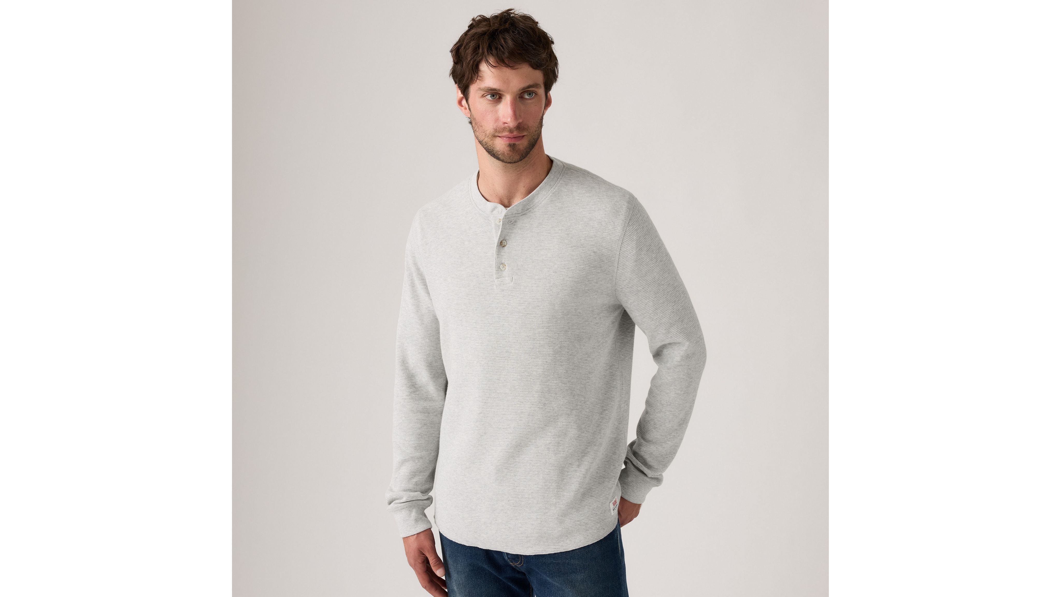 Levi's Long-sleeve Dry Goods Henley In Metallic