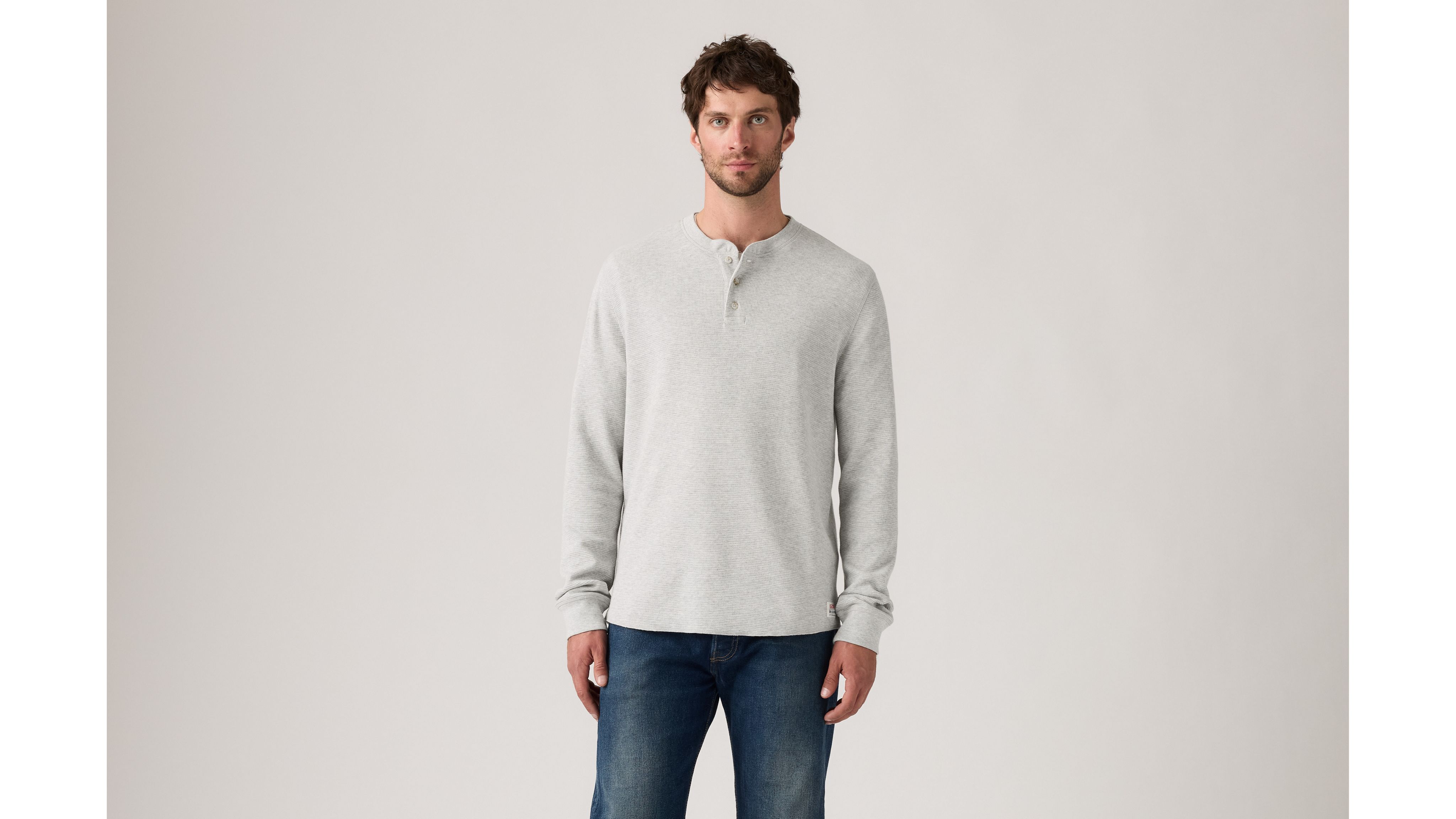 Levi's Long-sleeve Dry Goods Henley In Metallic