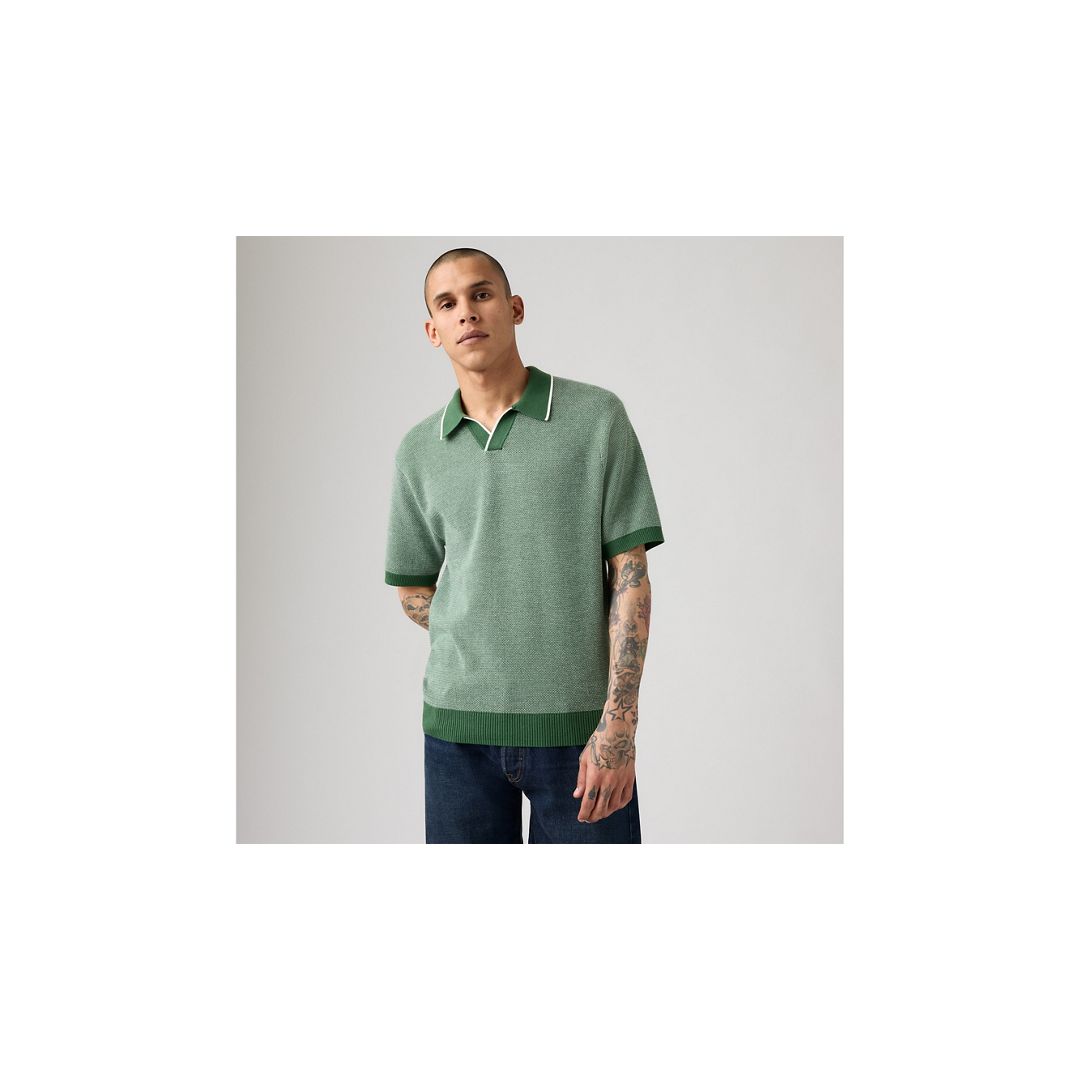 Levi's Skipper Knit Polo Shirt In Green