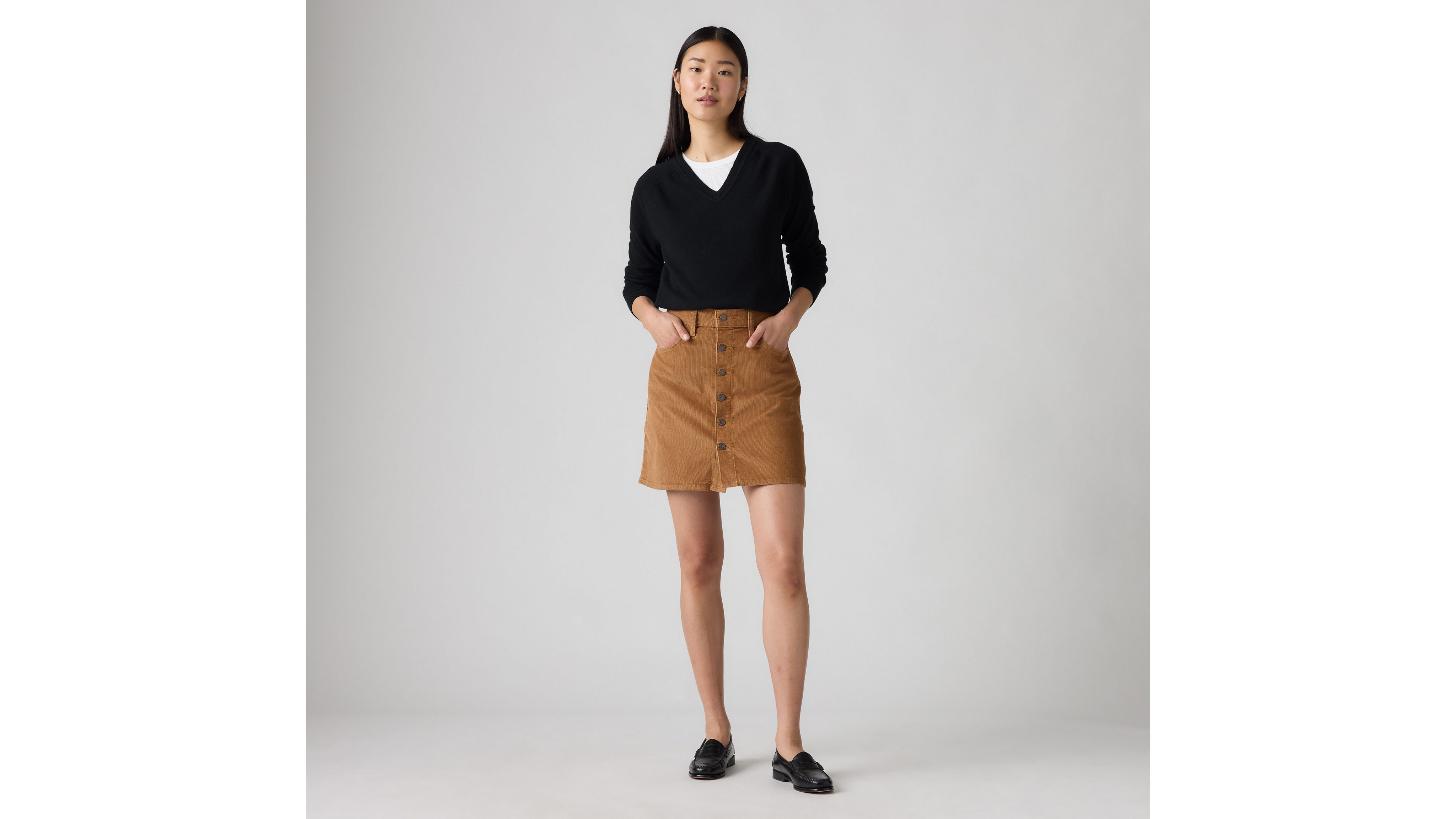 Retro Button Front Skirt 9