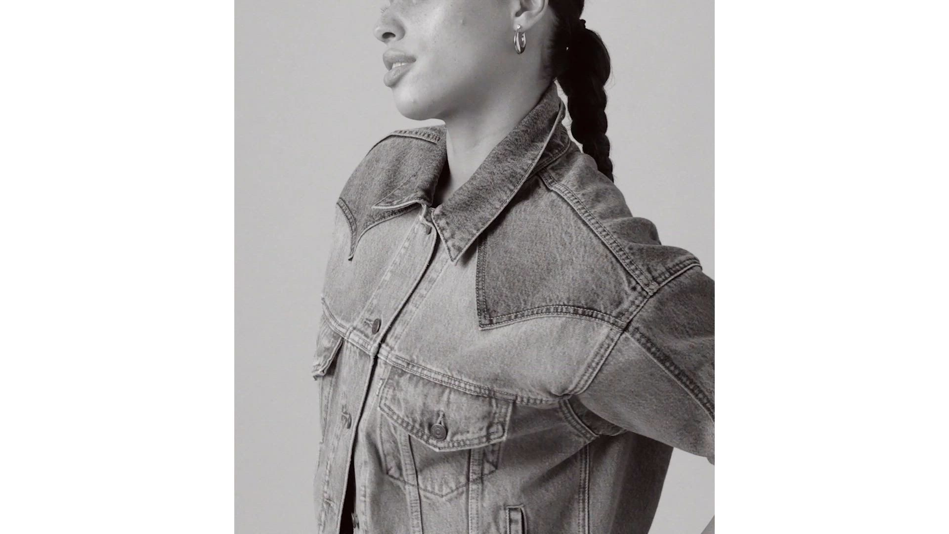 '90s Western Pieced Trucker Jacket