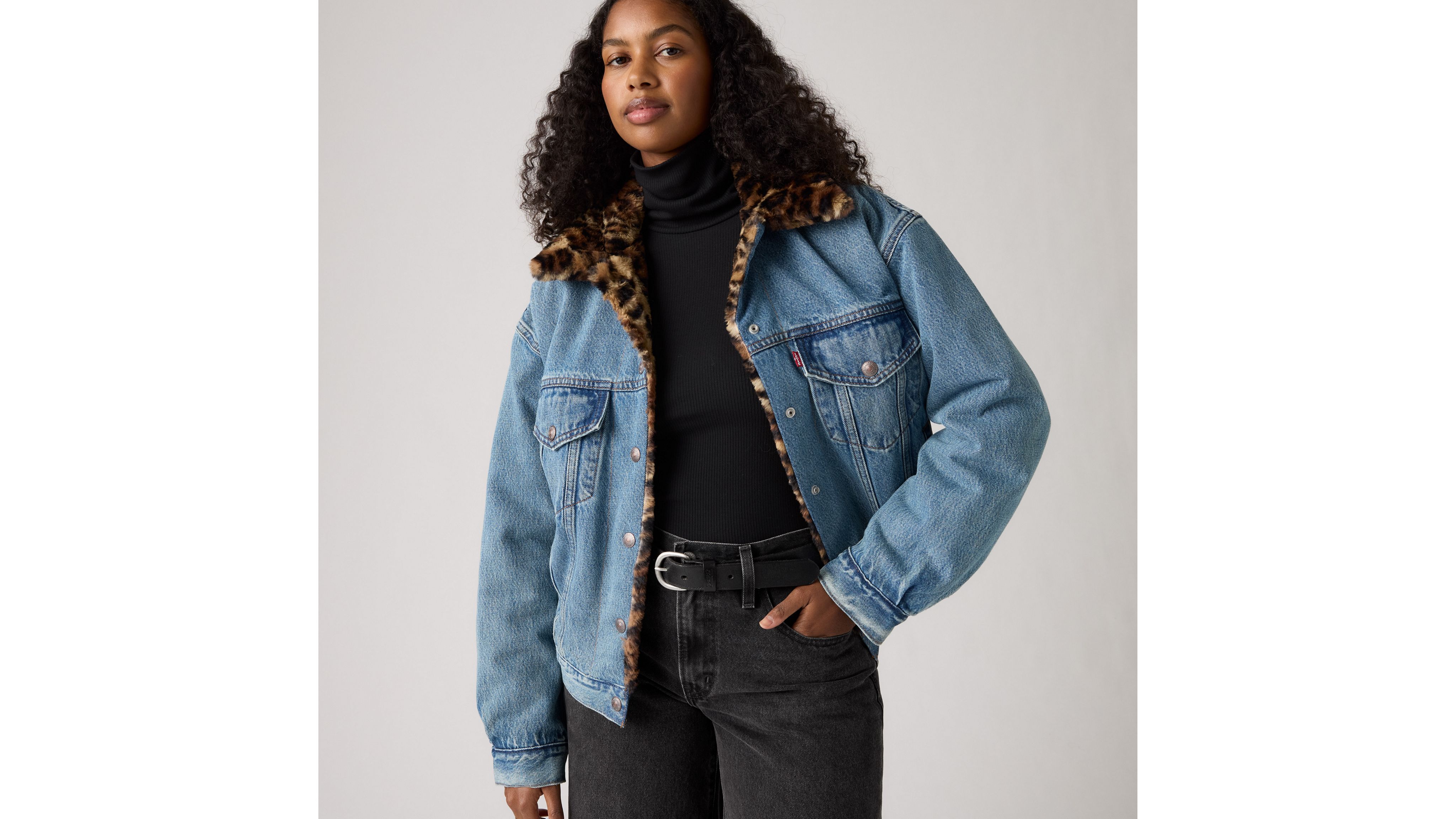 90s Fur Trucker Jacket 1