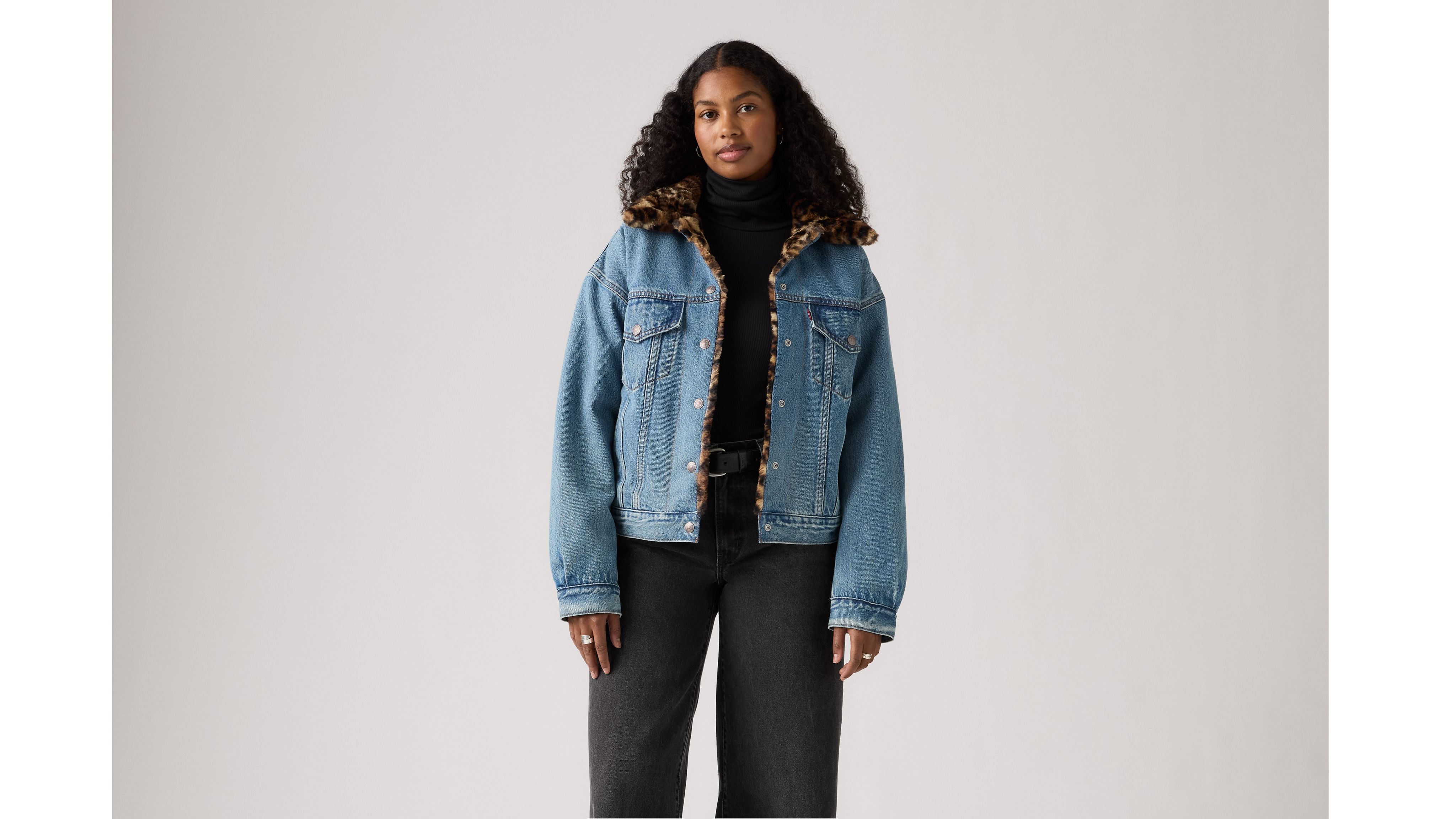 90s Fur Trucker Jacket