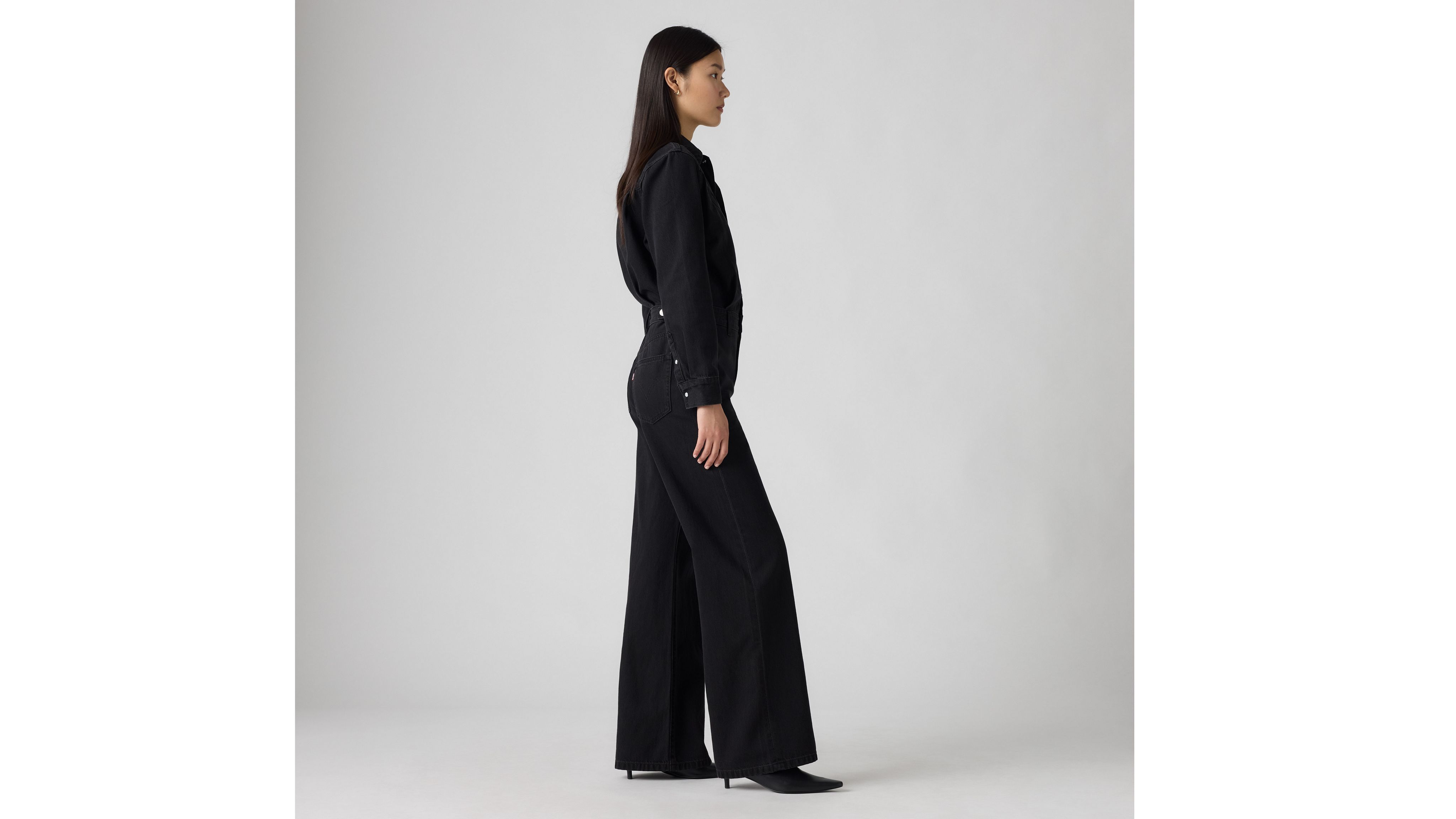 オールインワン・サロペット Levi's FW25 RINOA WIDE LEG JUMPSUIT (003S4 0000) Rinoa Wide Leg Jumpsuit - Black | Levi's® GB