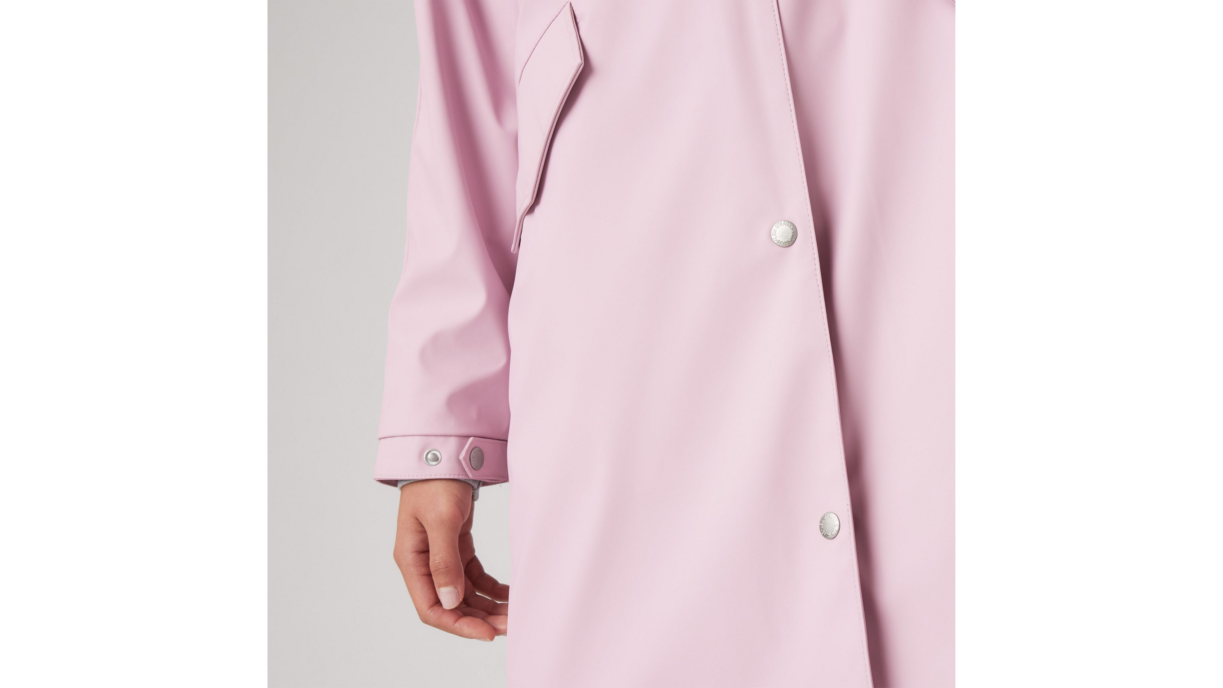 Levi's Hooded Rain Jacket In Pink
