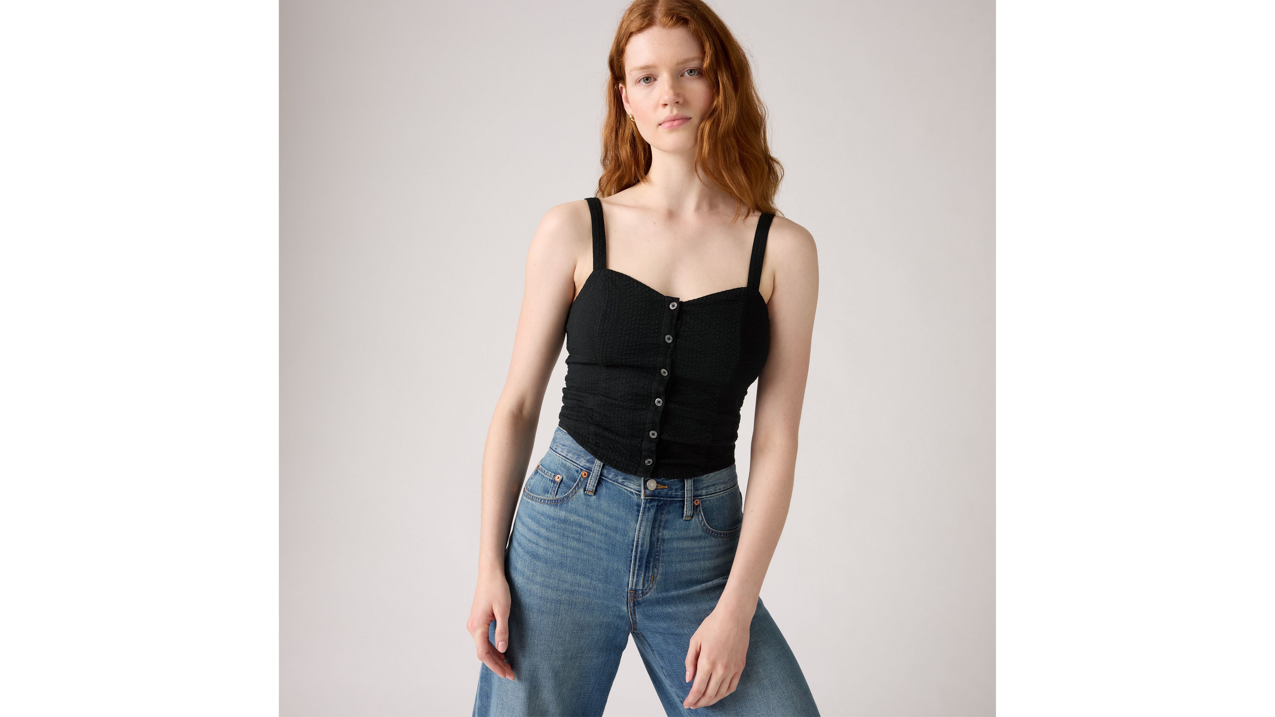Levi's Adore Bustier Top In Black