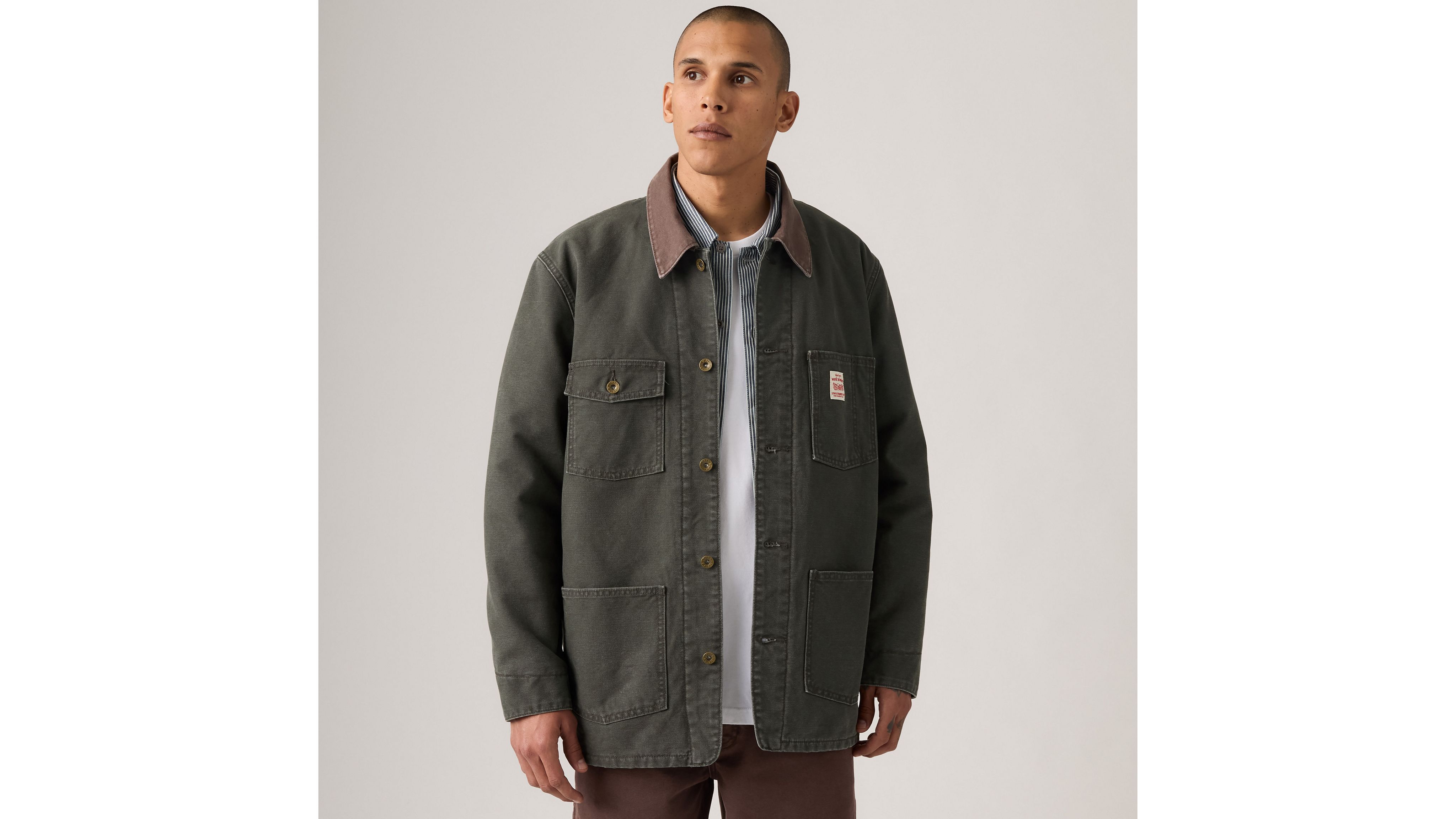 Levi's Lined Berkley Chore Coat In Gray