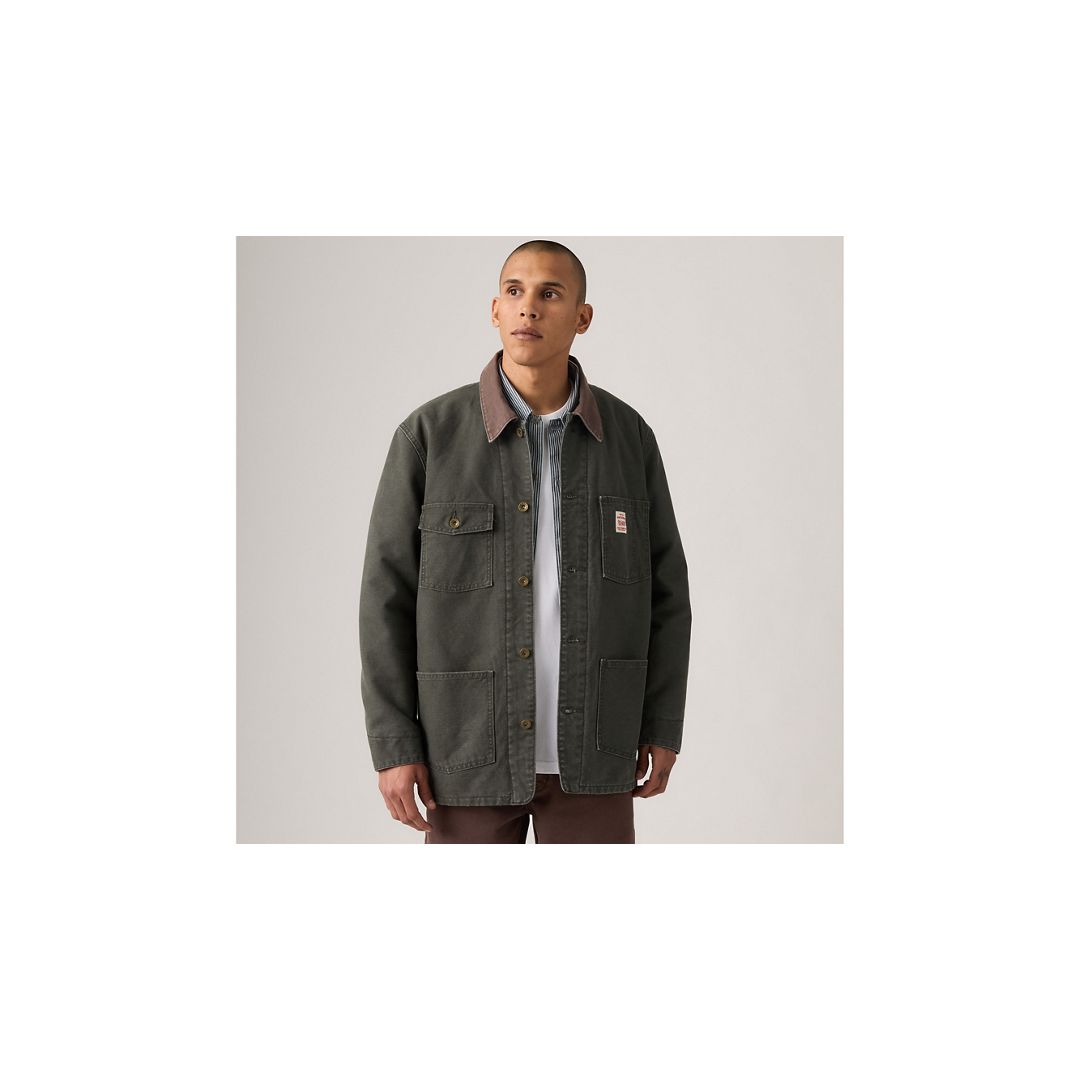 Levi's Lined Berkley Chore Coat In Gray
