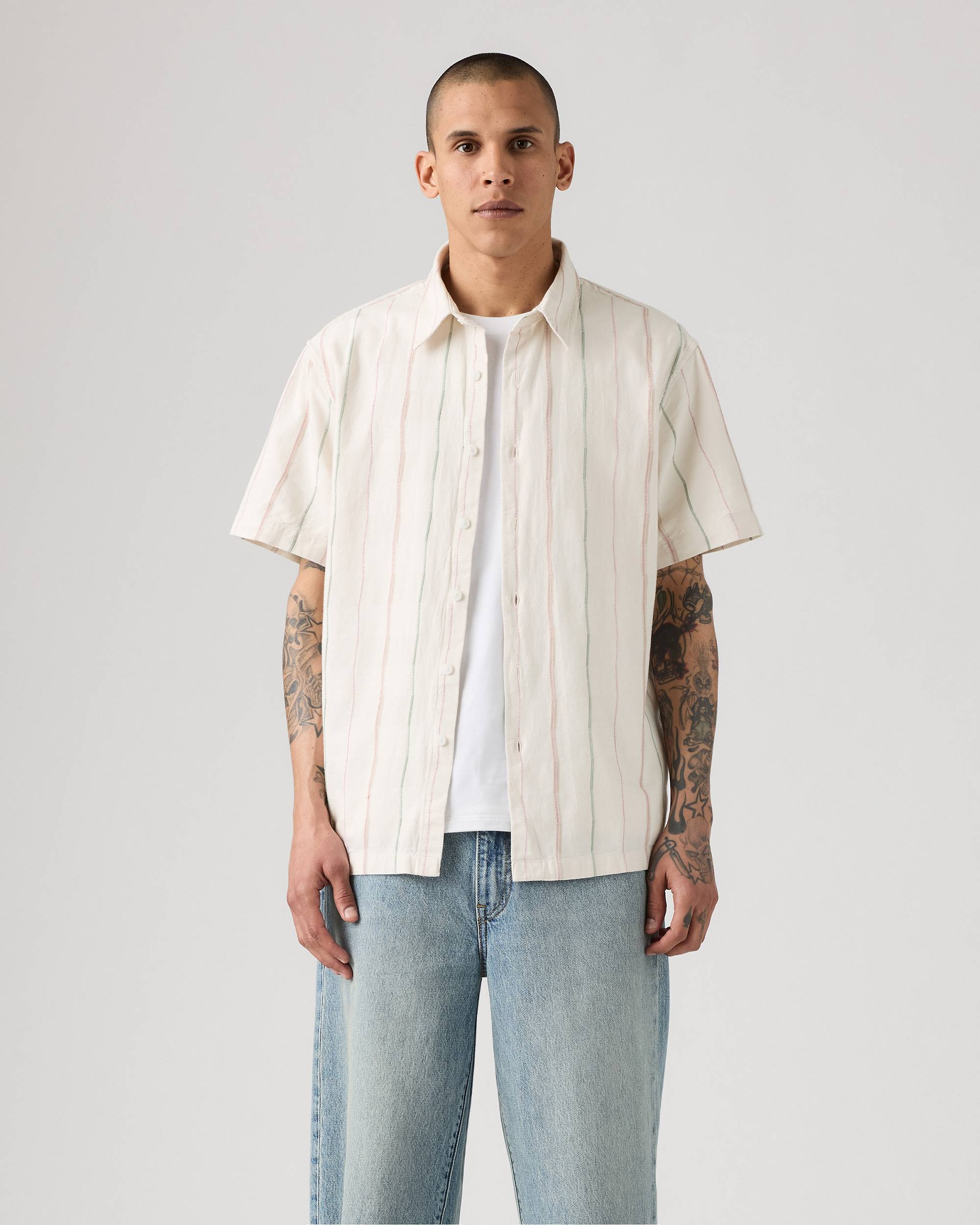 Luru Boxy Cropped Short Sleeve Shirt - Multi-color | Levi's® CA Luru Boxy Cropped Short Sleeve Shirt - Multi-color | Levi's® CA