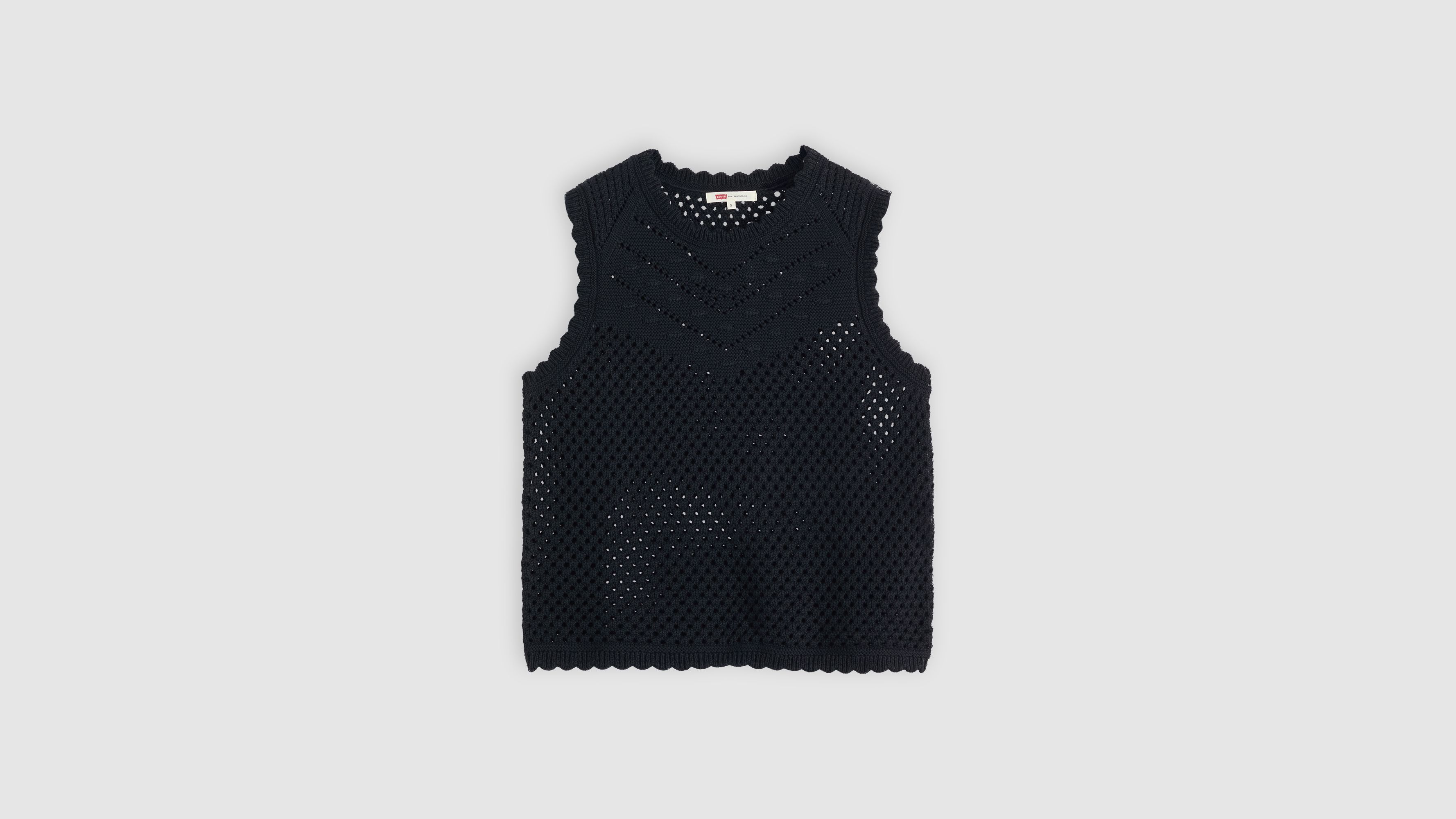Levi's Adrienne Crochet Tank In Gray