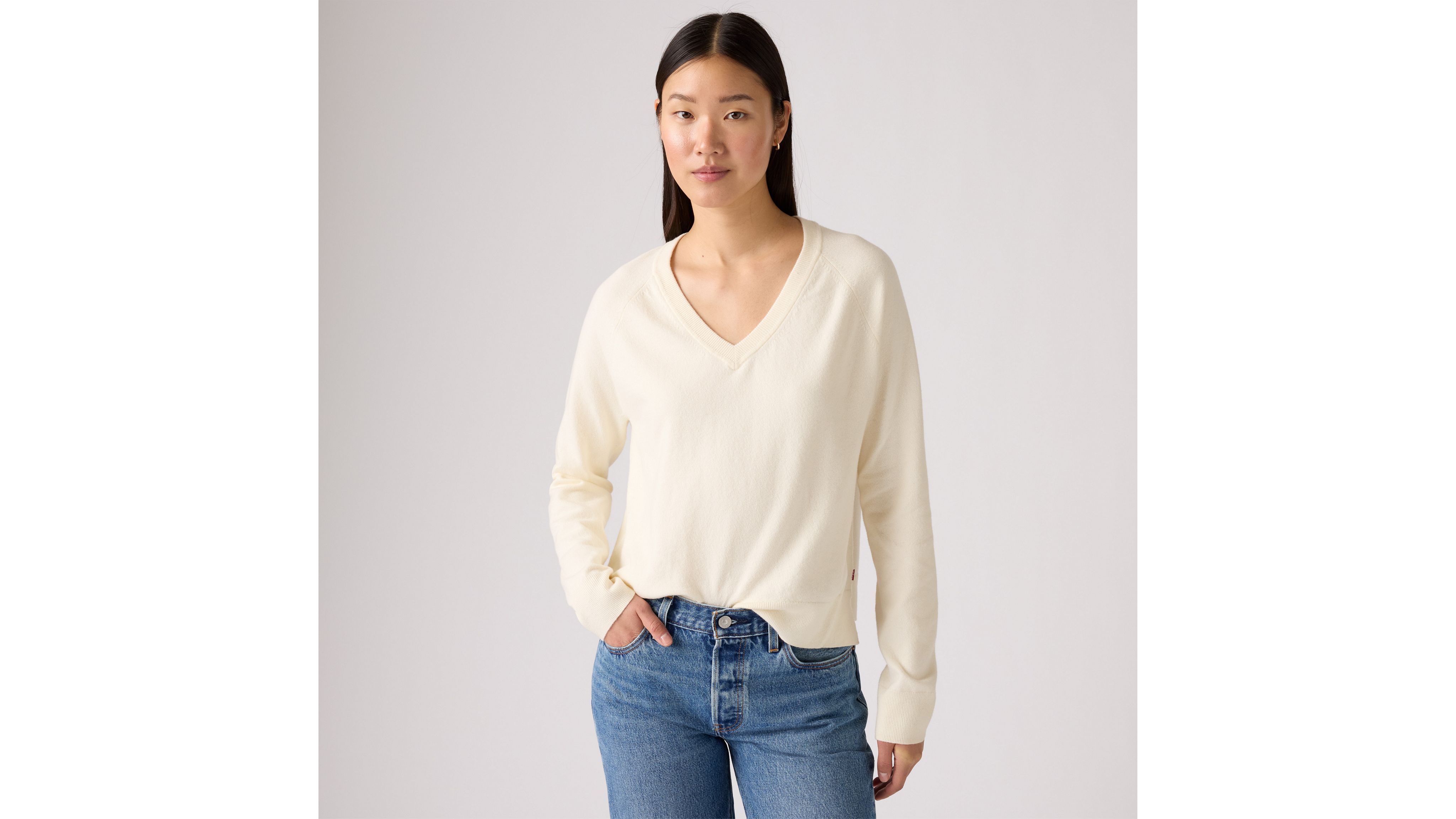 Superweicher Pullover mit V-Ausschnitt 1