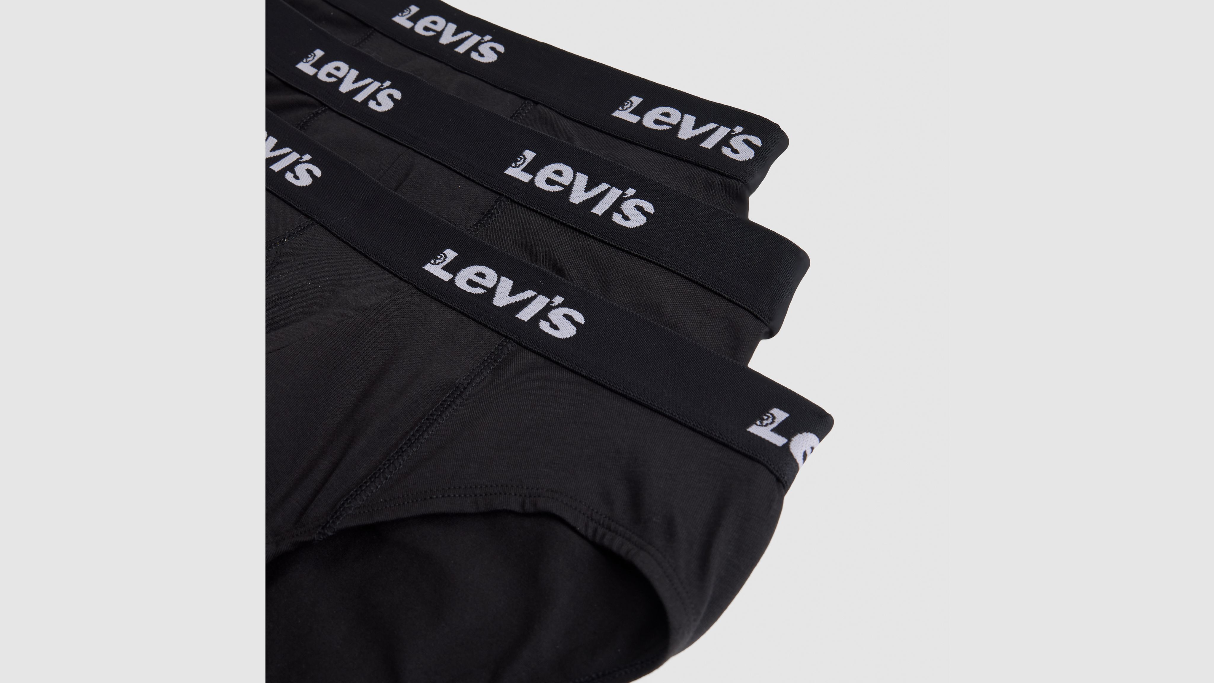 Levi's Solid Basic Boxer Briefs In Black