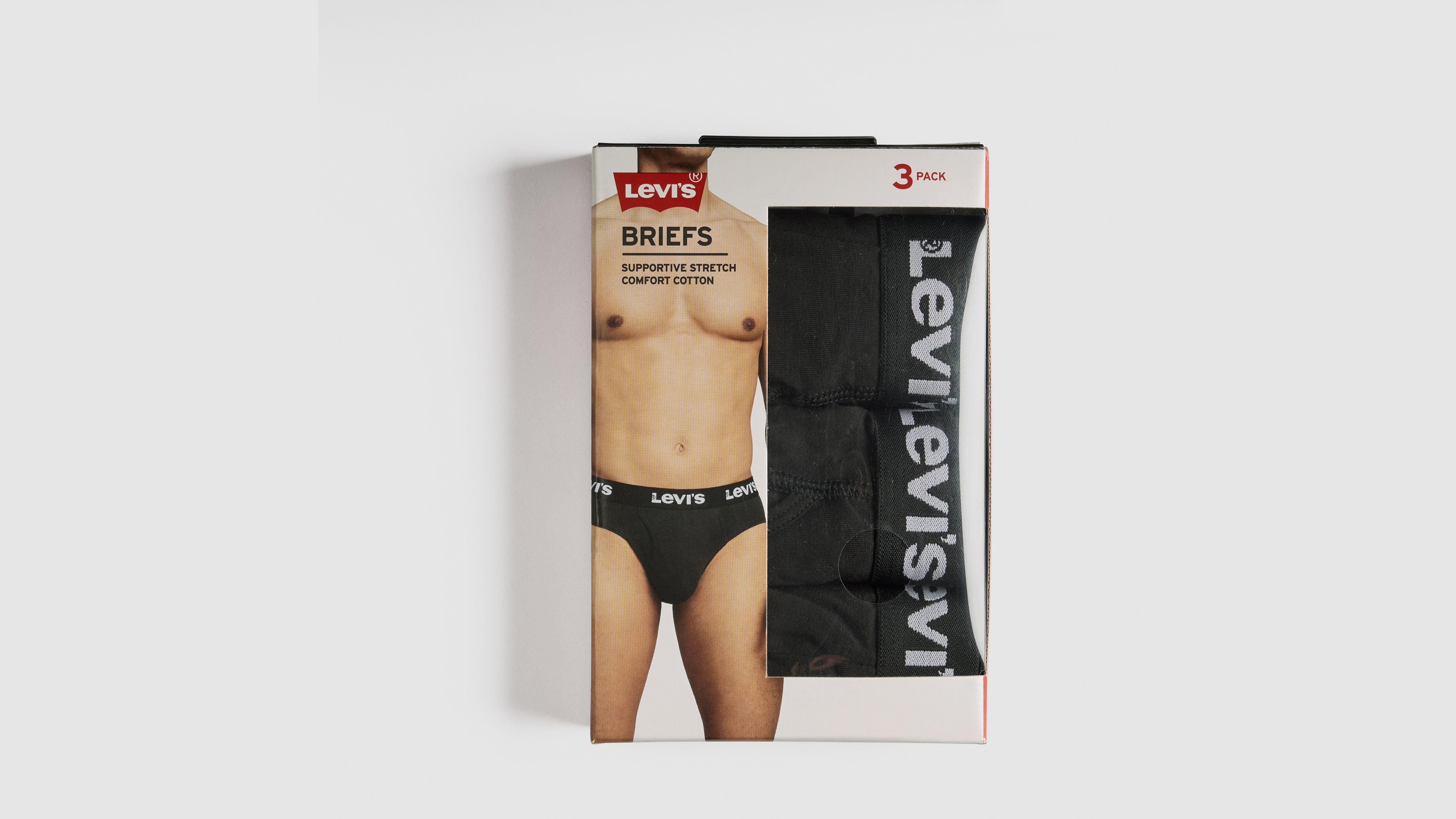 Levi's Solid Basic Boxer Briefs In Black