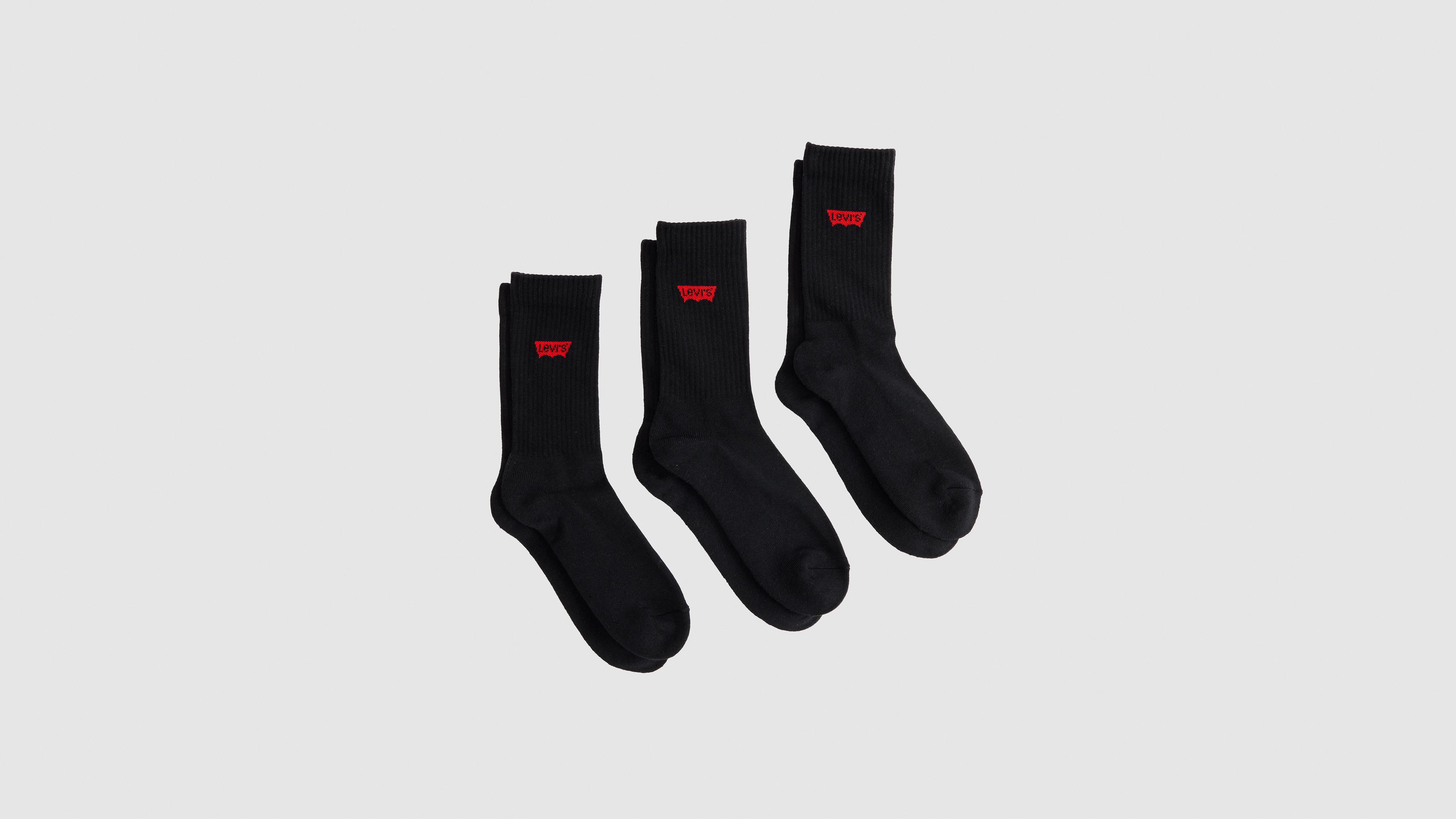 Levi's Regular Cut Socks (3-pack) In Black