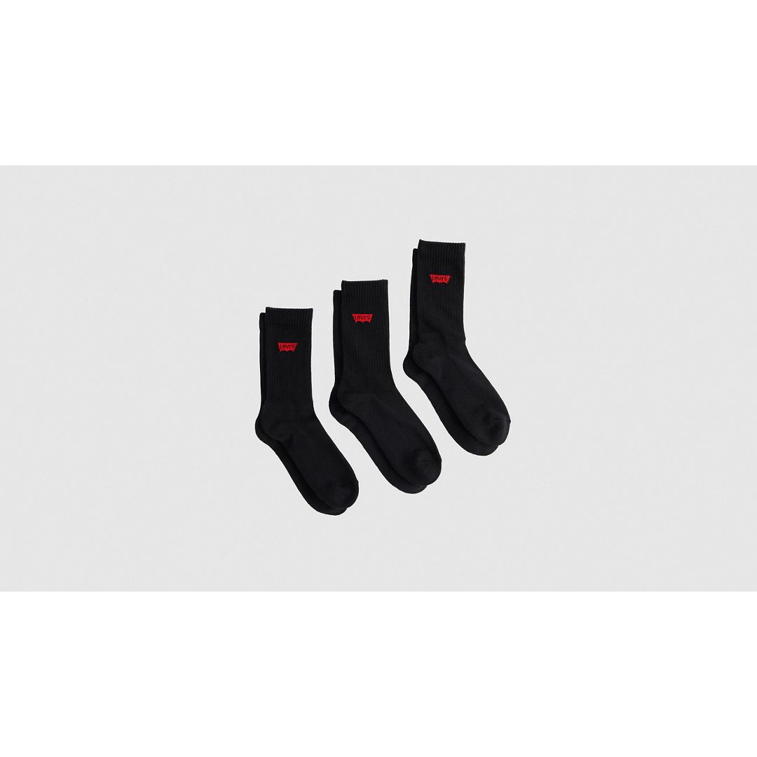 Levi's Regular Cut Socks (3-pack) In Black