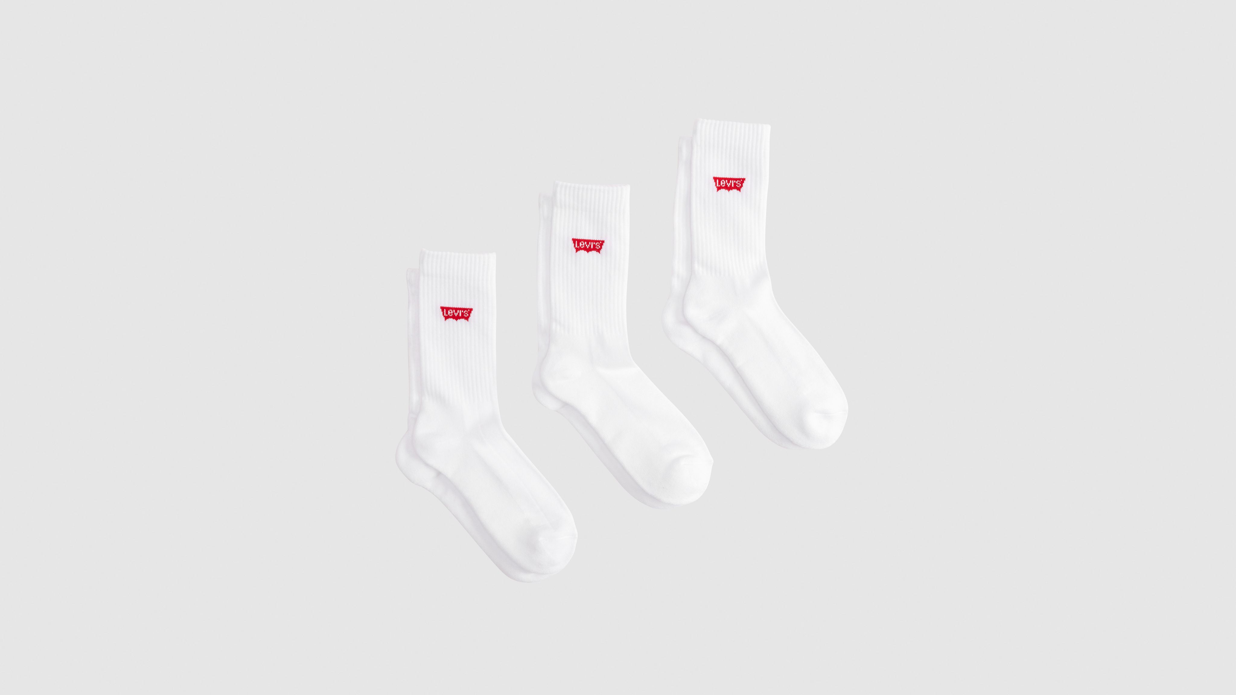 Levi's Regular Cut Socks (3-pack) In White