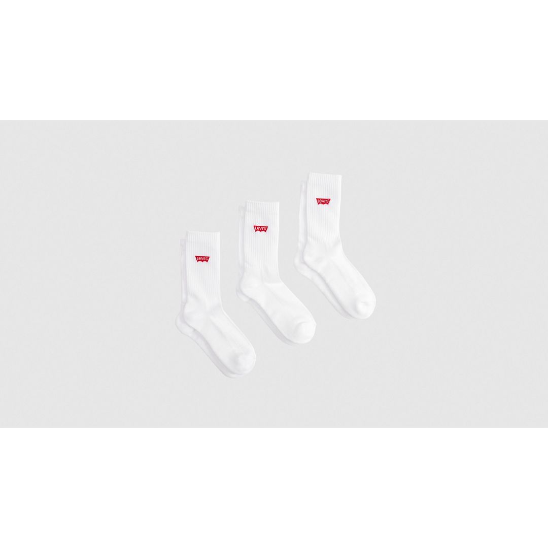 Levi's Regular Cut Socks (3-pack) In White