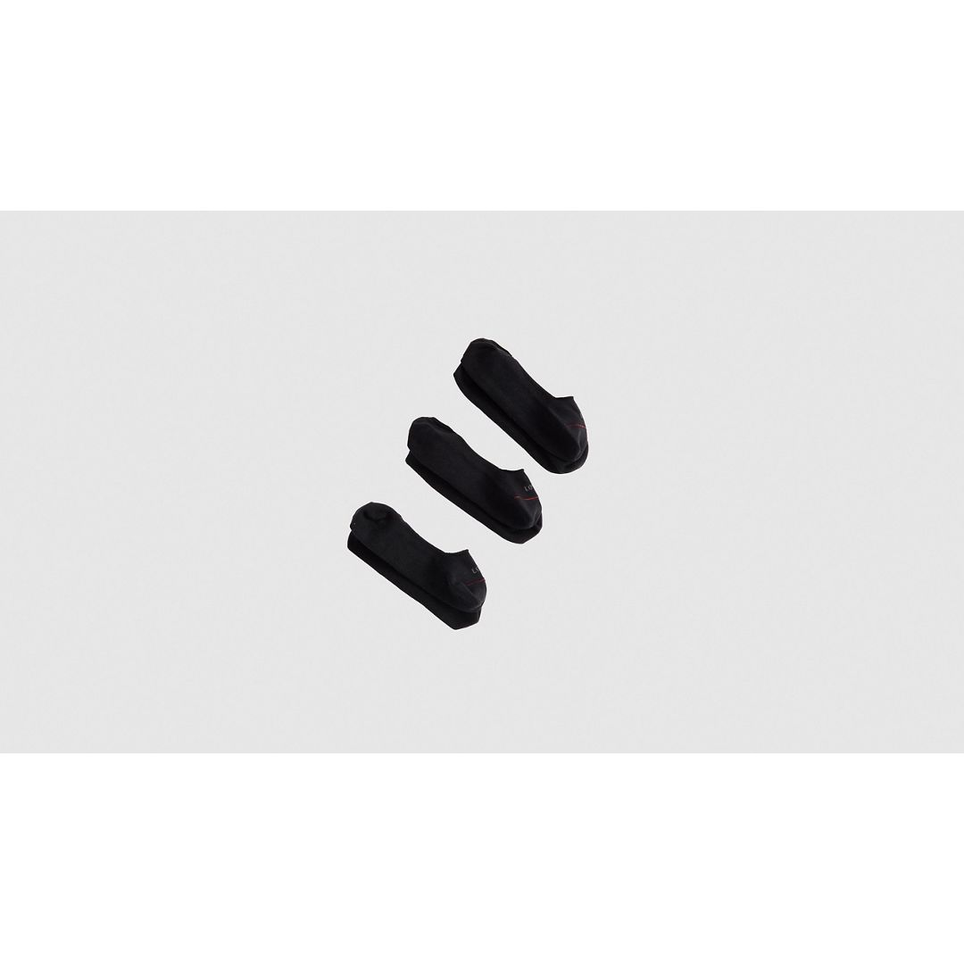 Levi's Low Rise Footie Socks (3-pack) In Black