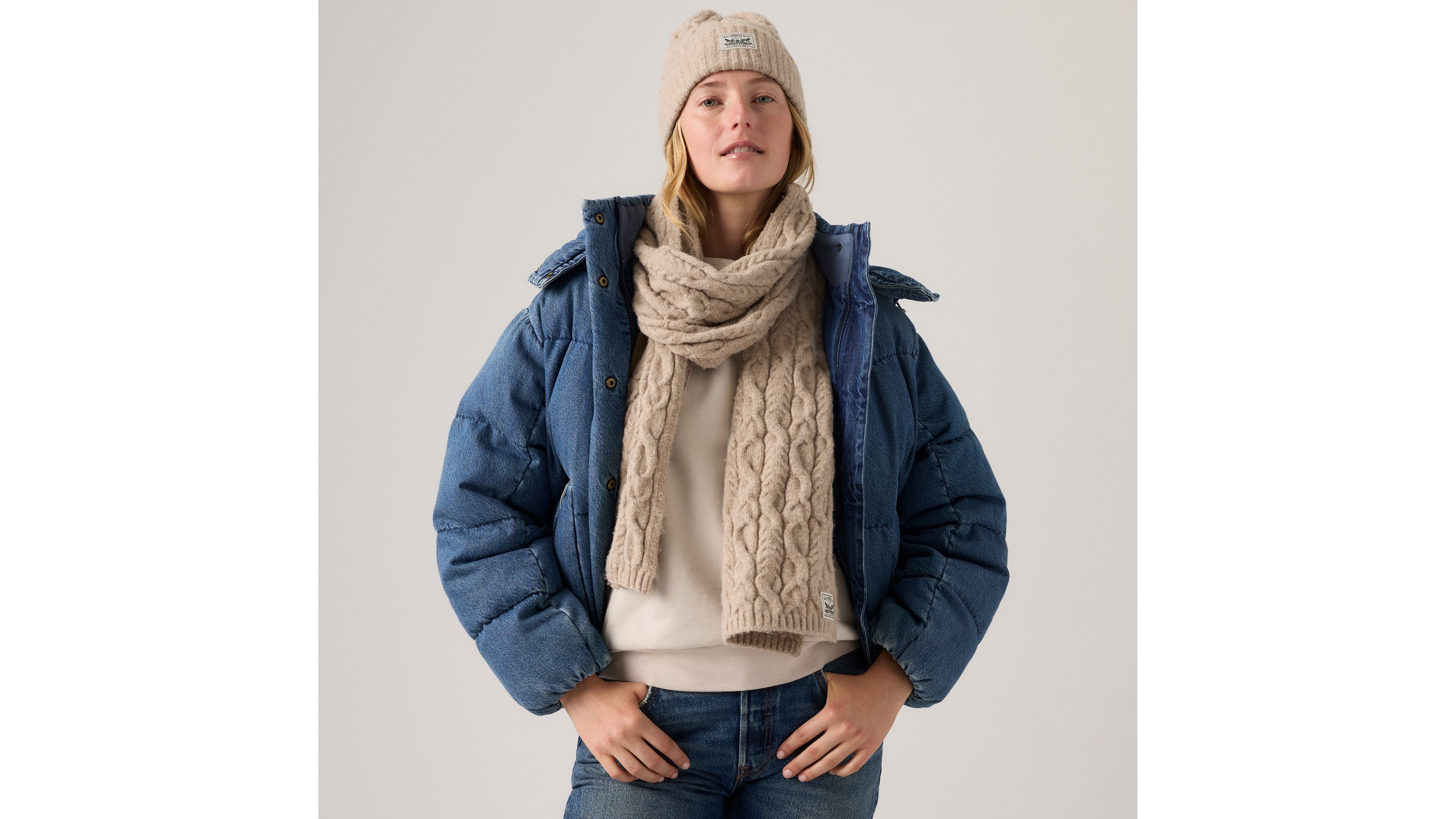 Levi's Women's Backpatch Scarf One Size In Neutral