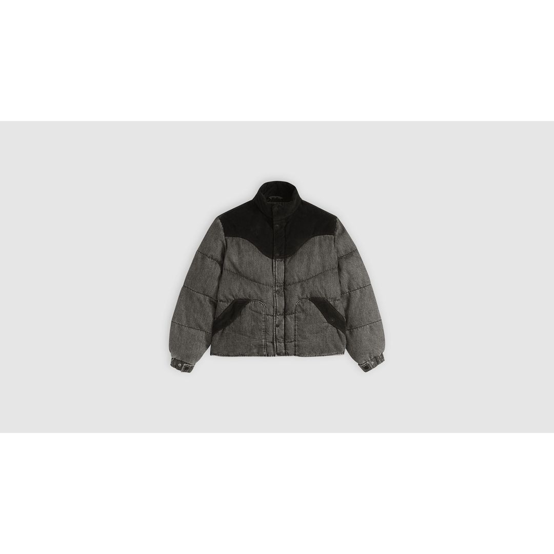 Levi's Wild West Short Puffer Jacket In Gray
