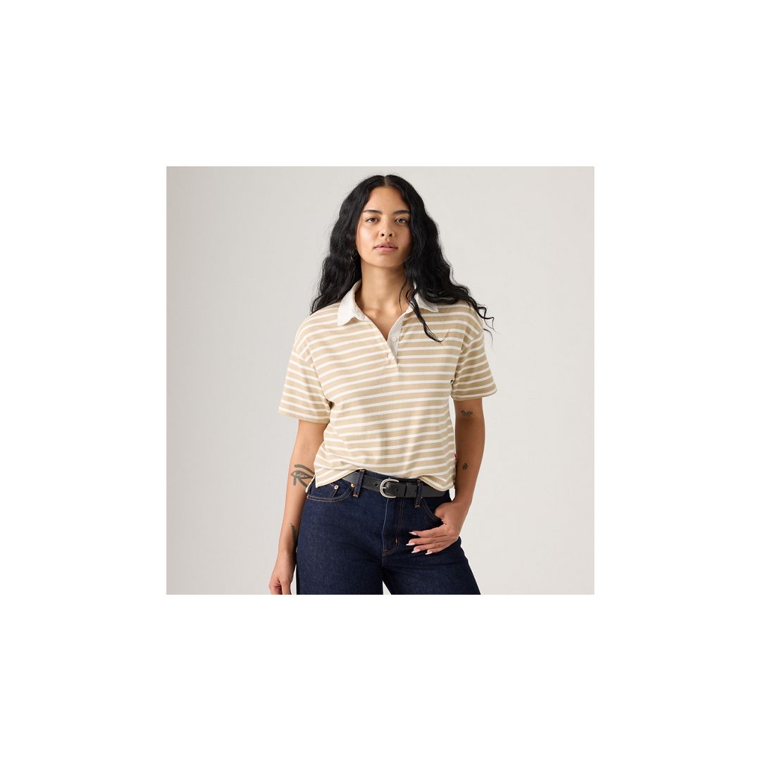 Levi's Aries Rugby Polo In Neutral