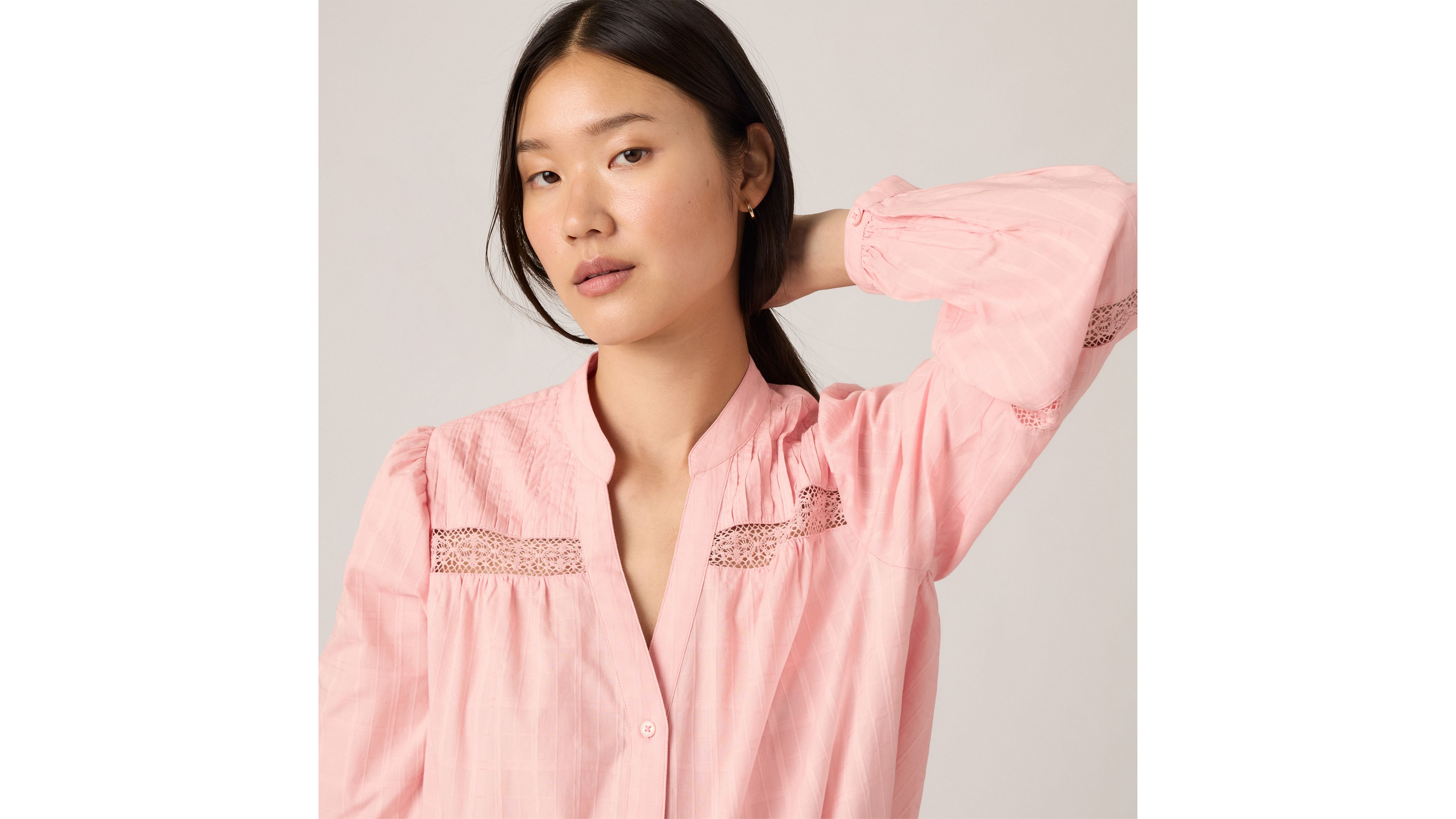 Levi's Madeline Long-sleeve Blouse In Gold