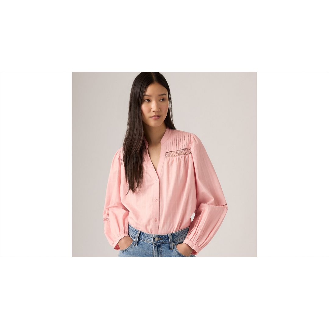 Levi's Madeline Long-sleeve Blouse In Gold