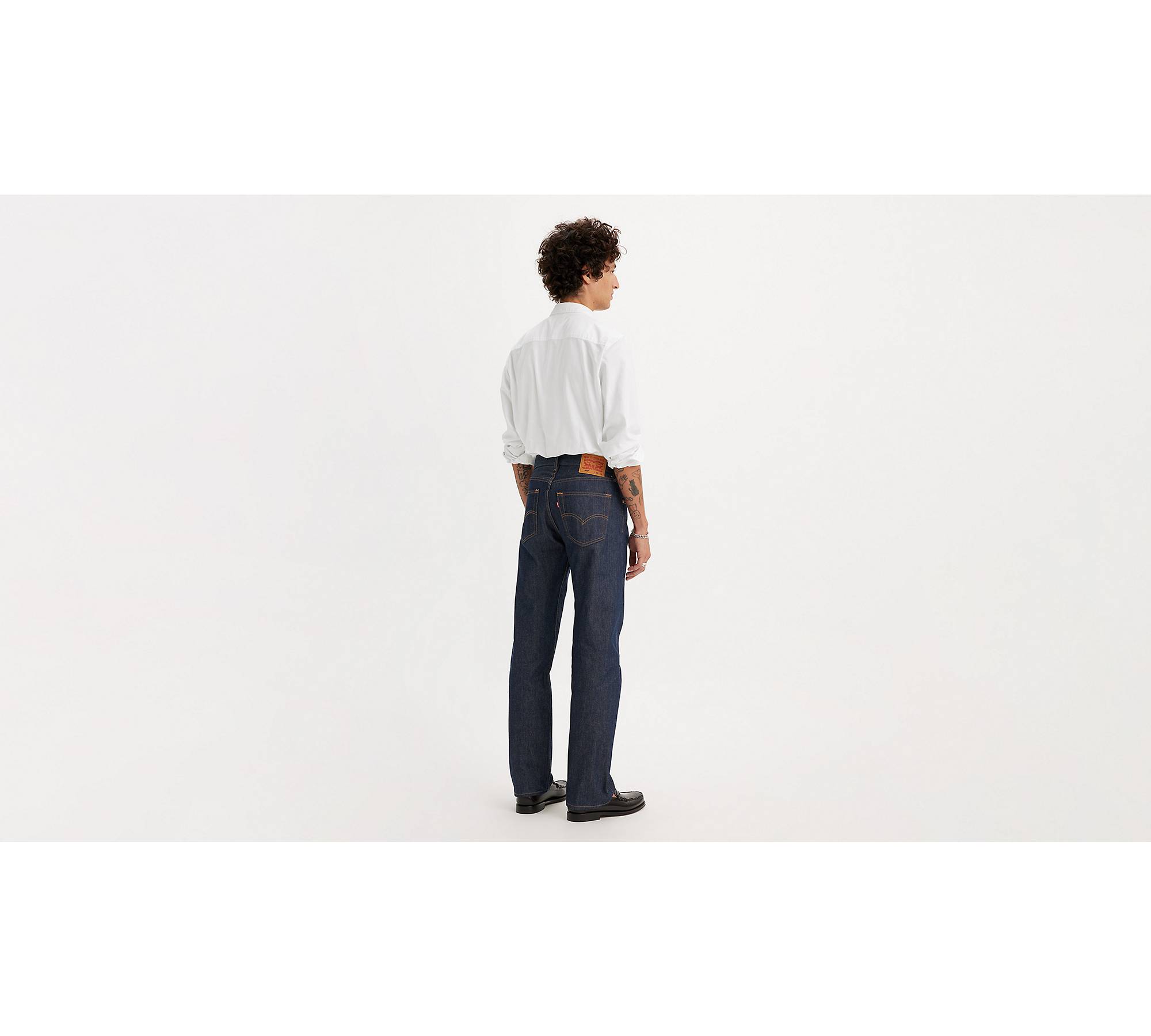 Levi's Men's 501 Original Shrink to Fit Mid Rise Regular Fit Straight Leg  Jeans - Black