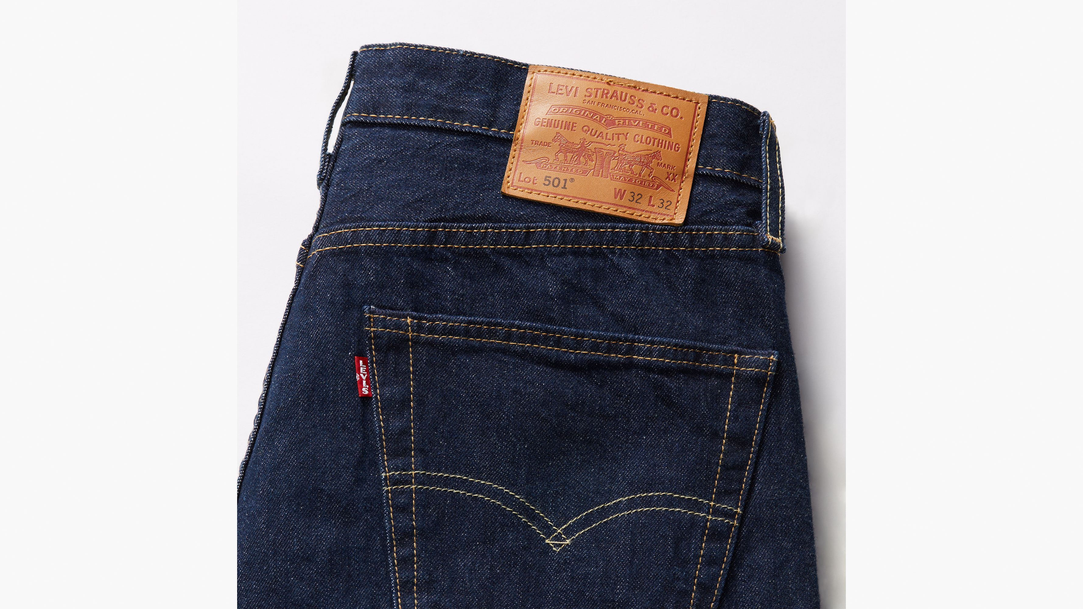 Calça Levis Jeans Masculina 501 Original Stretch Dark Wash Azul