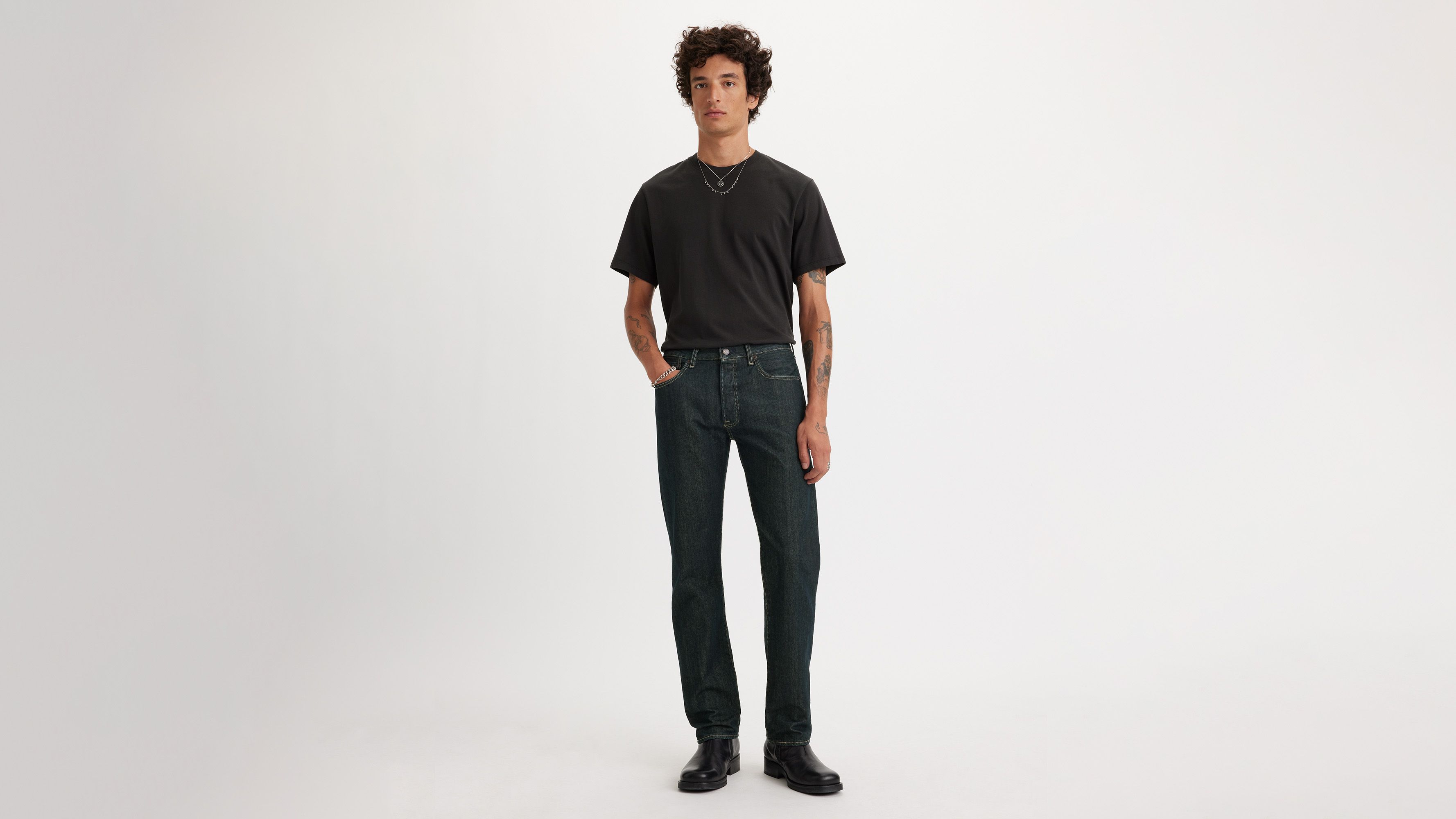 levi's 501 clean rigid dark wash
