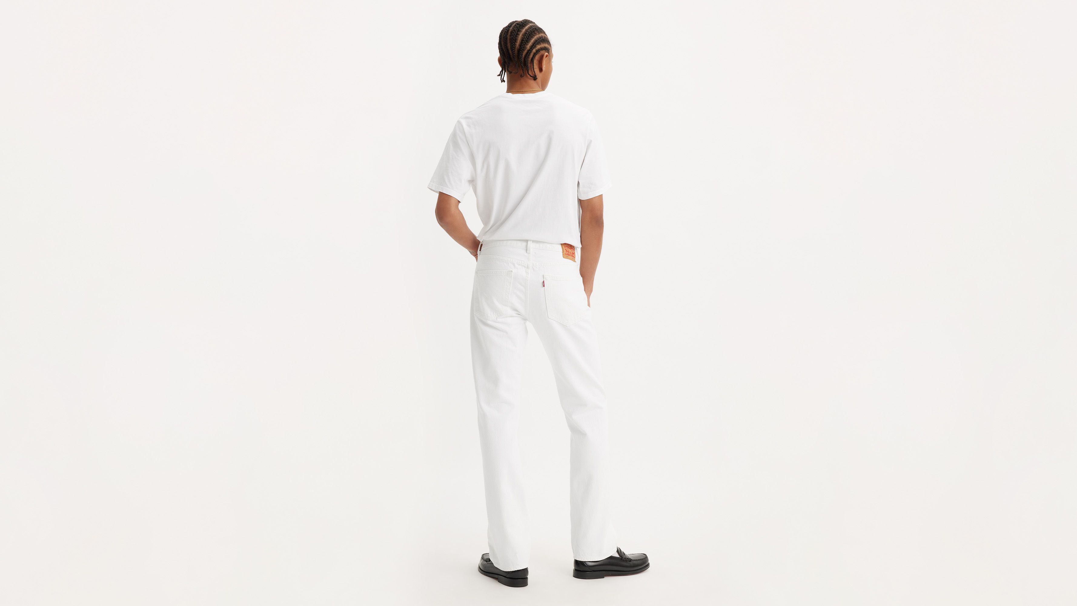 mens white levi 501 jeans