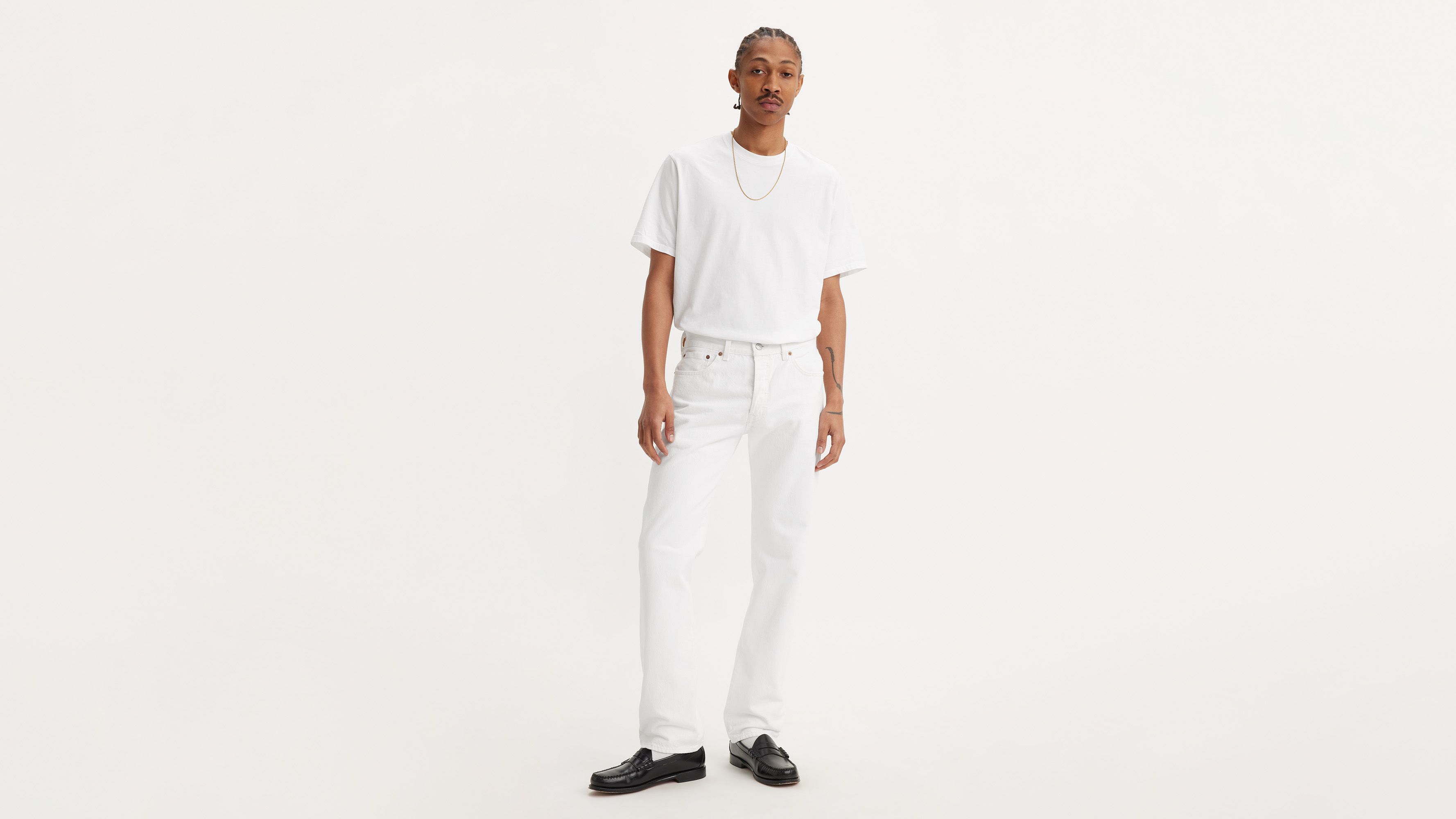 all white levis