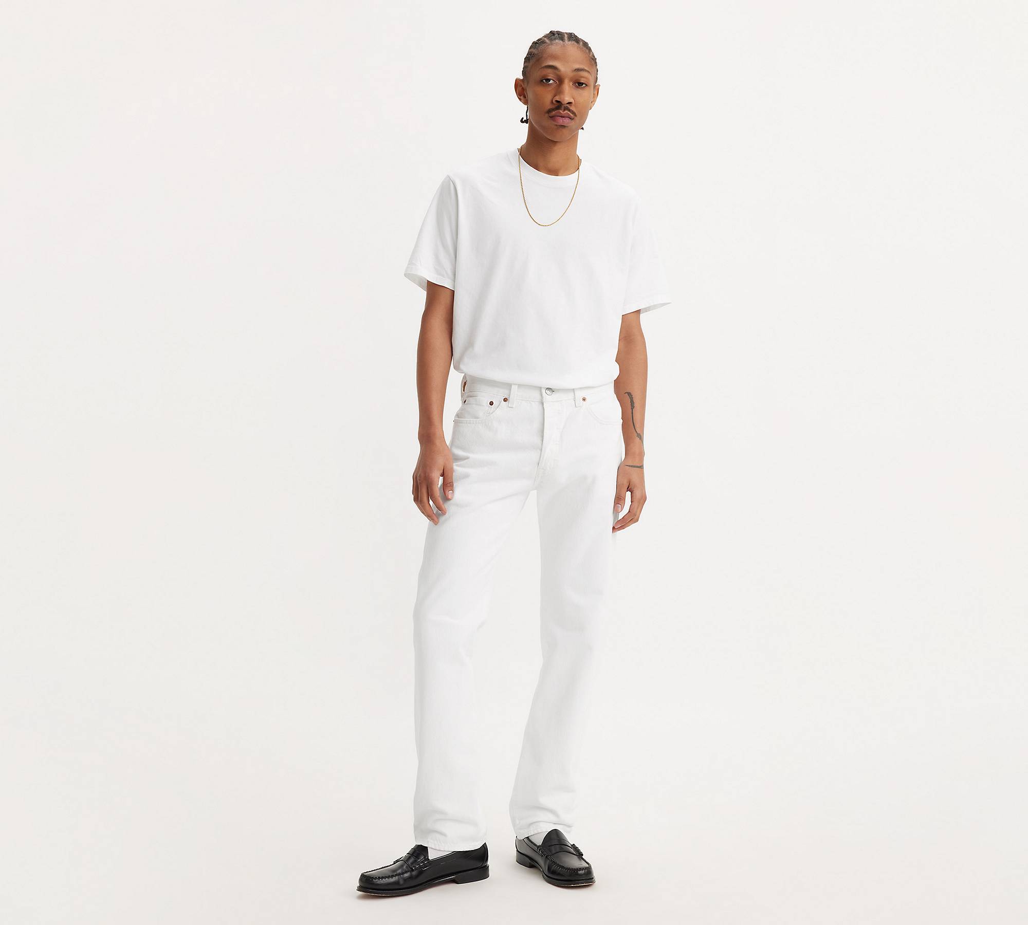 Conditional mask pitch 501® Original Fit Men's Jeans - White | Levi's® US