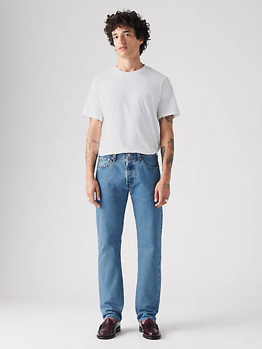 리바이스 Levi 501 Original Fit Mens Jeans,Freeman - Dark Wash - Non Stretch