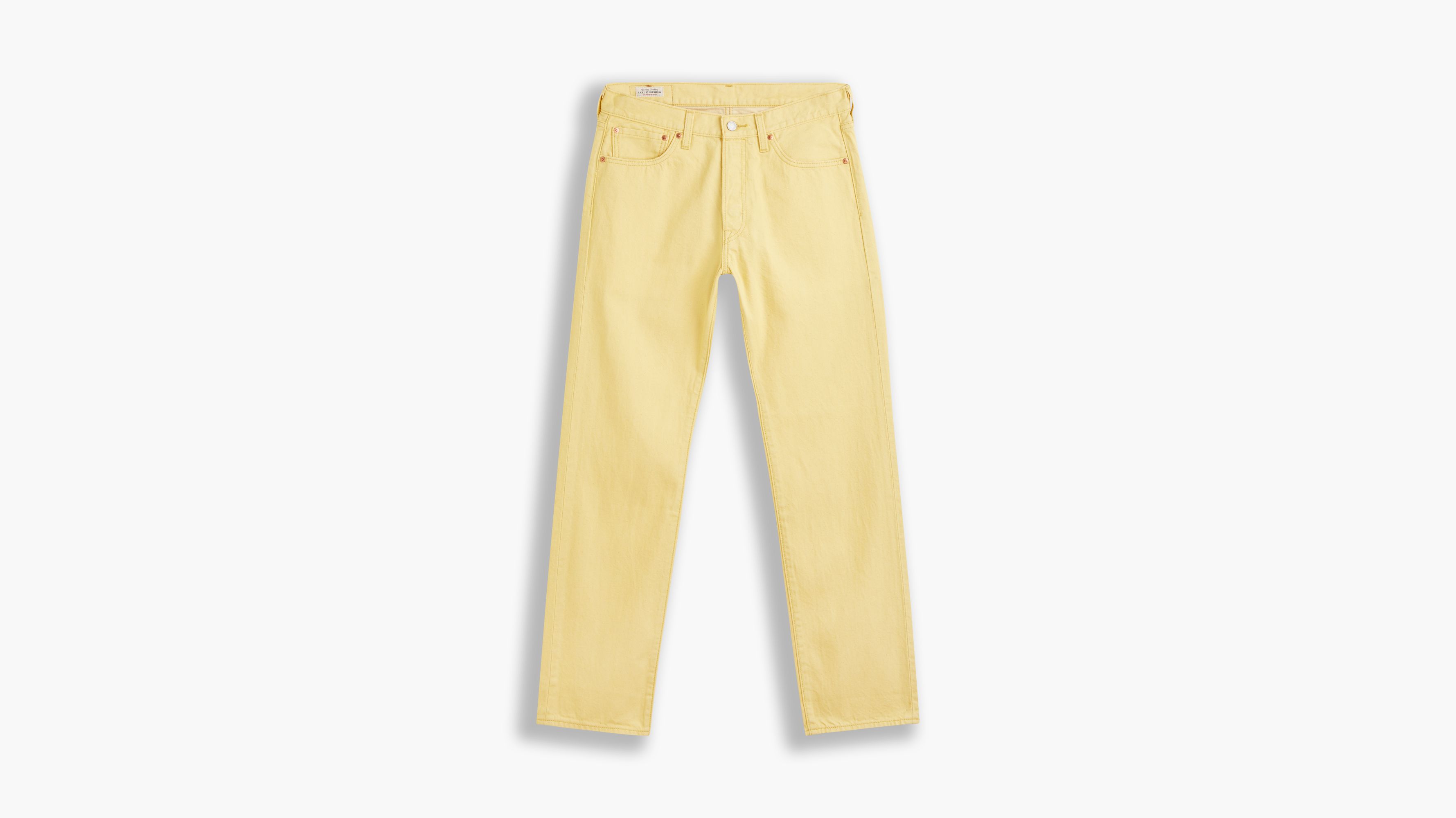 mens yellow levi jeans