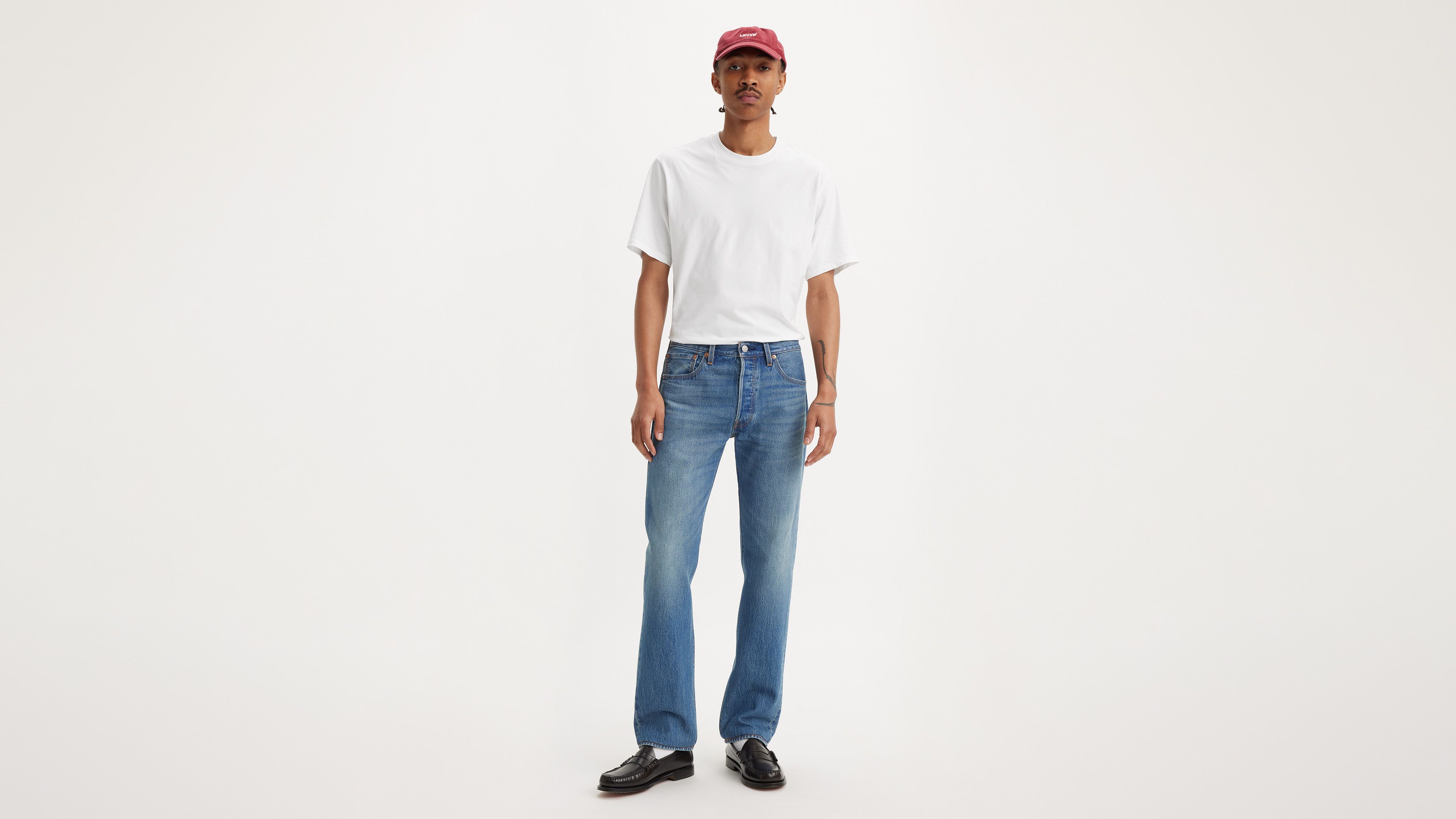 Mens levi jeans with zip sales fly