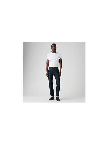 리바이스 Levi 501 Original Fit Selvedge Mens Jeans,Scantron Selvedge - Dark Wash - Non-Stretch