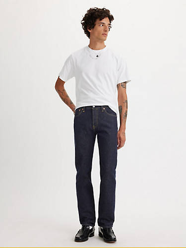 리바이스 Levi 501 Original Fit Mens Jeans,Stay Dark Indigo Rinse - Dark Wash - Non-Stretch