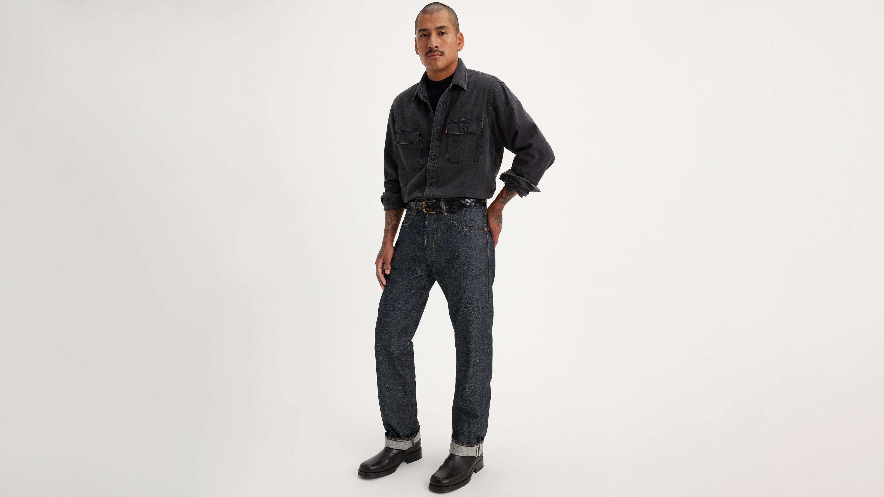 Levi's® 501® Original Shrink-to-fit™ Selvedge Jeans - Blue | Levi's® GB