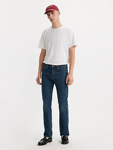 리바이스 Levi 501 Original Fit Mens Jeans,Its Not Too Late - Dark Wash - Non-Stretch