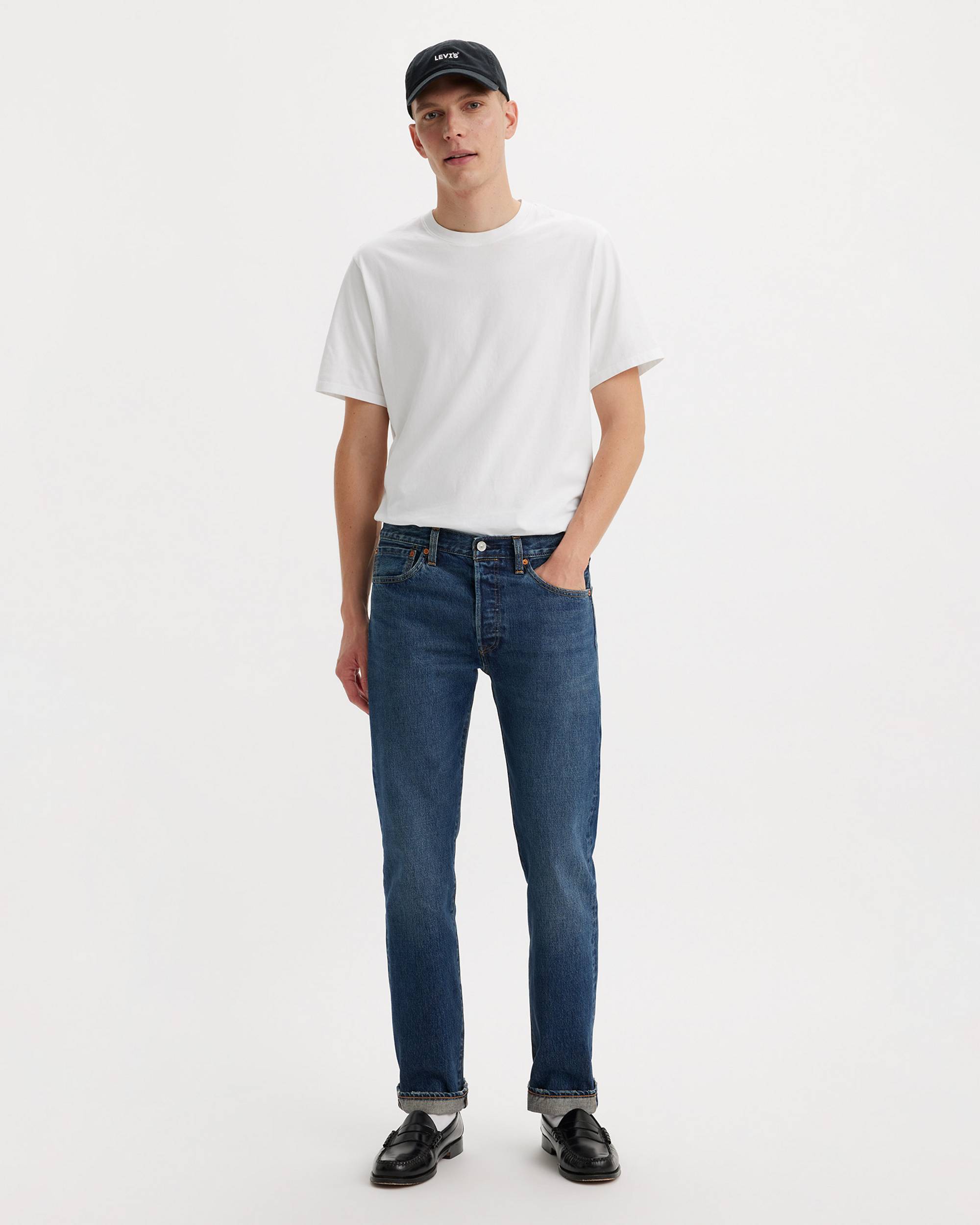 501® Original Fit Selvedge Men's Jeans - Dark Wash | Levi's® US 501® Original Fit Selvedge Men's Jeans - Dark Wash | Levi's® US
