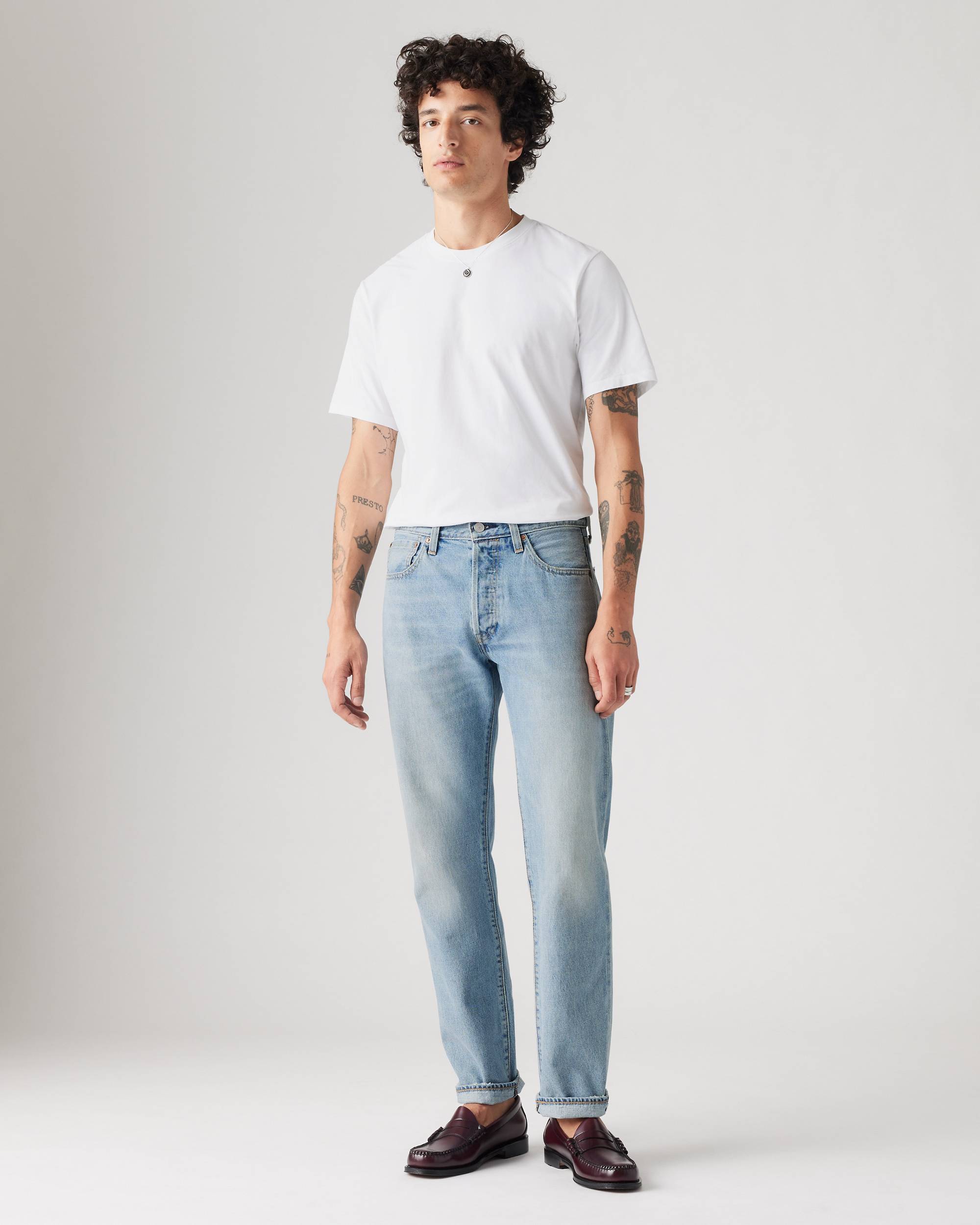 501® Original Fit Selvedge Men's Jeans - Light Wash | Levi's® US 501® Original Fit Selvedge Men's Jeans - Light Wash | Levi's® US