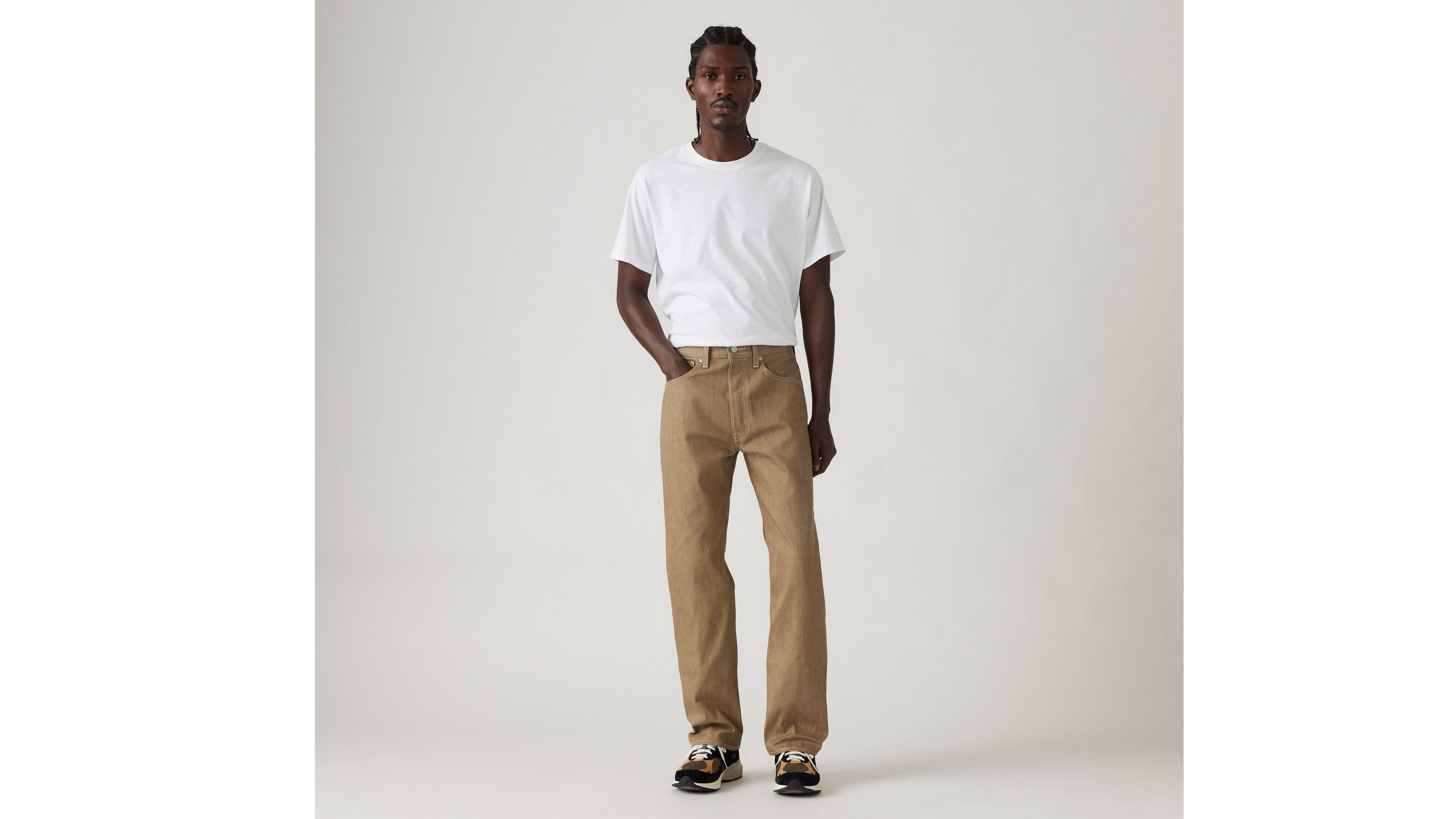 Levi's 501 Original Shrink-to-fit Men's Jeans 38x32 In Beige