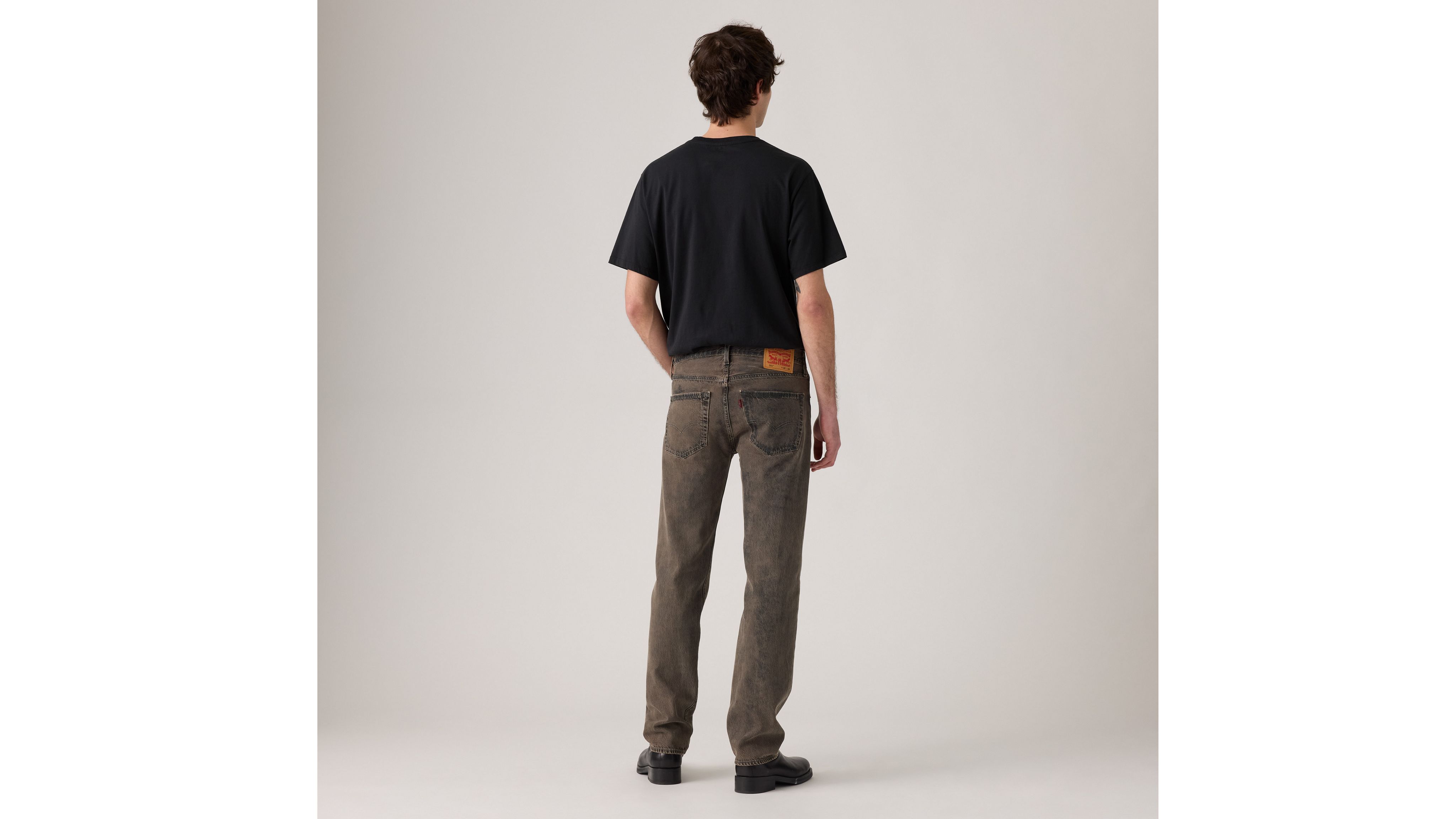 Levi's 568 Loose Straight Corduroy Jeans In Black Olive In Black