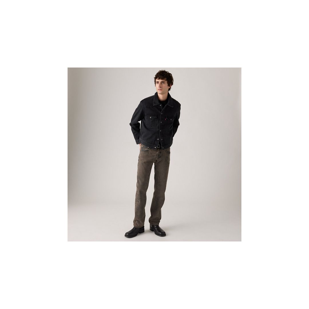 Levi's 568 Loose Straight Corduroy Jeans In Black Olive In Black